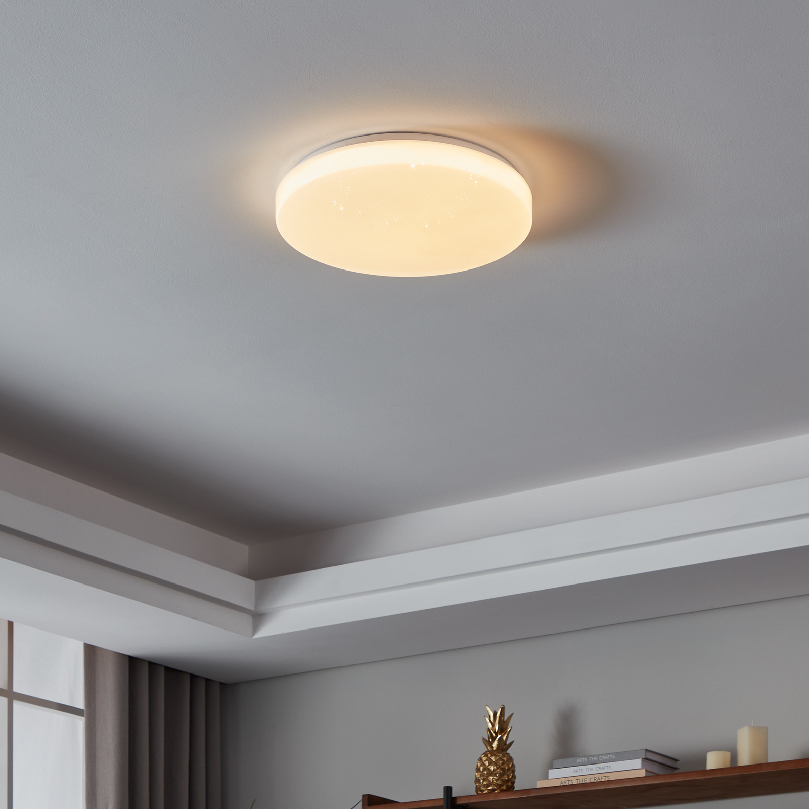 EGLO connect lampa sufitowa Totari-Z, Ø38cm, 18W, efekt kryształowy