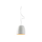 Notte Metal S1 Lámpara Colgante Glossy White/Gold - Prandina