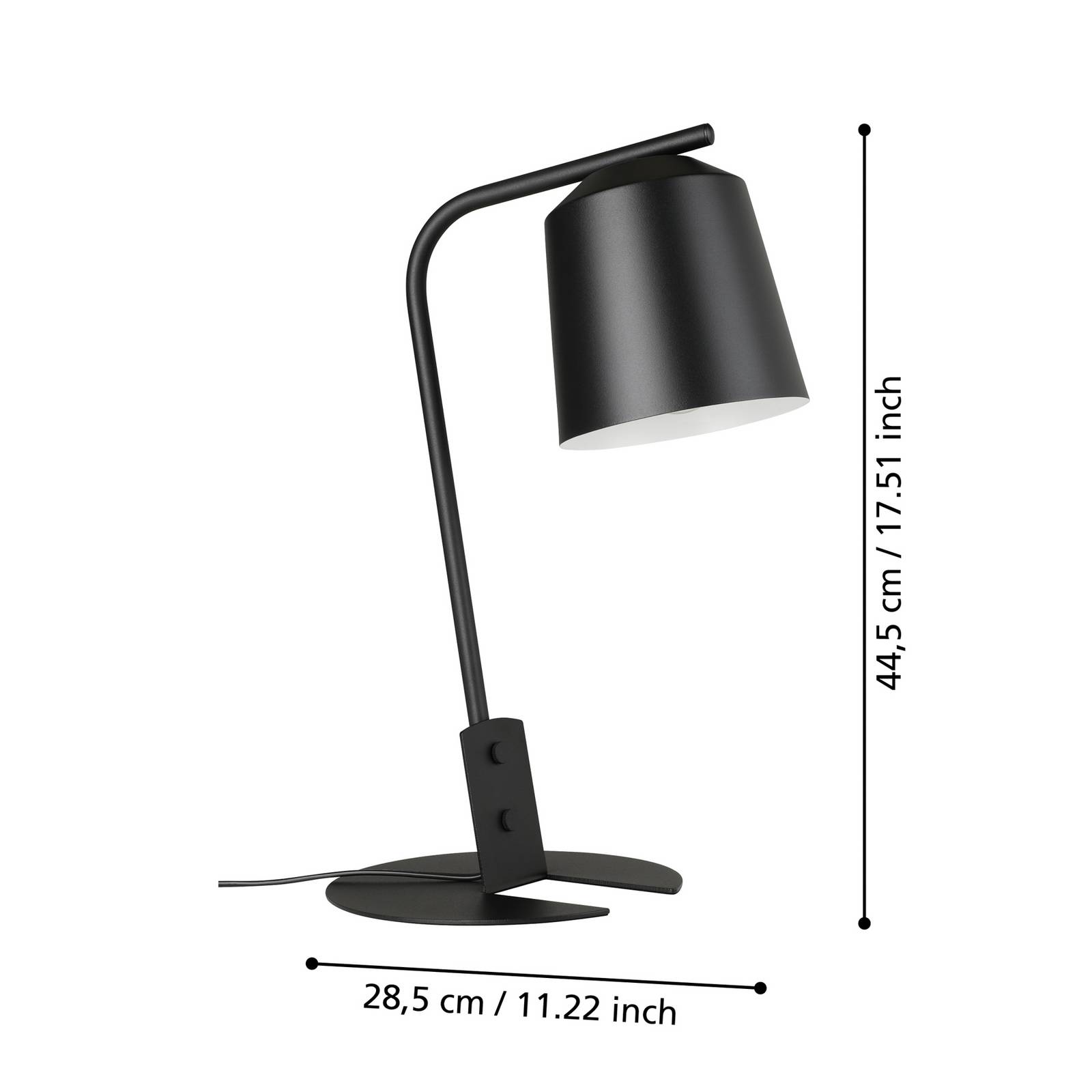 Lampa stołowa Oneda ze stali