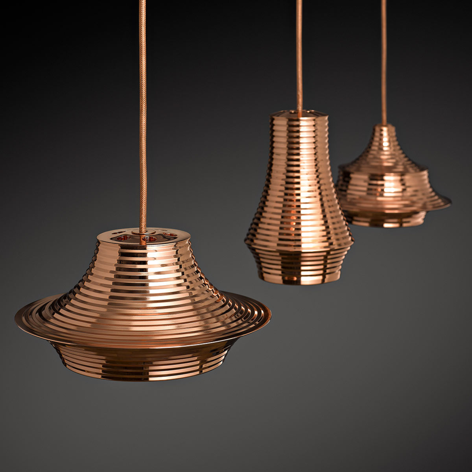 Bover Tibeta 01 - LED hanging light, copper