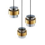 Ikibare Cluster Pendant Black/Brass/Smoke - Lucande