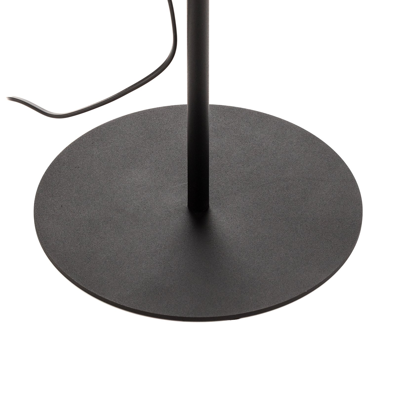 Podna lampa Rondo, crna, visina 165 cm, chintz, E27
