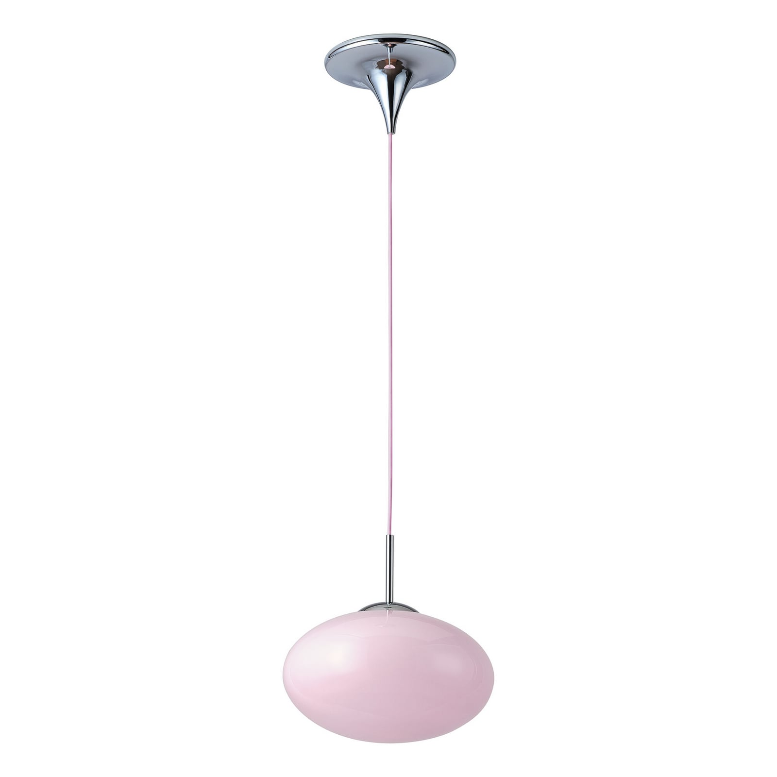 OSRAM hengelampe Decor Forma, rosa/krom, Ø 31 cm, glass OSRAM hengelampe Decor Forma, rosa/krom, Ø 31 cm, glass