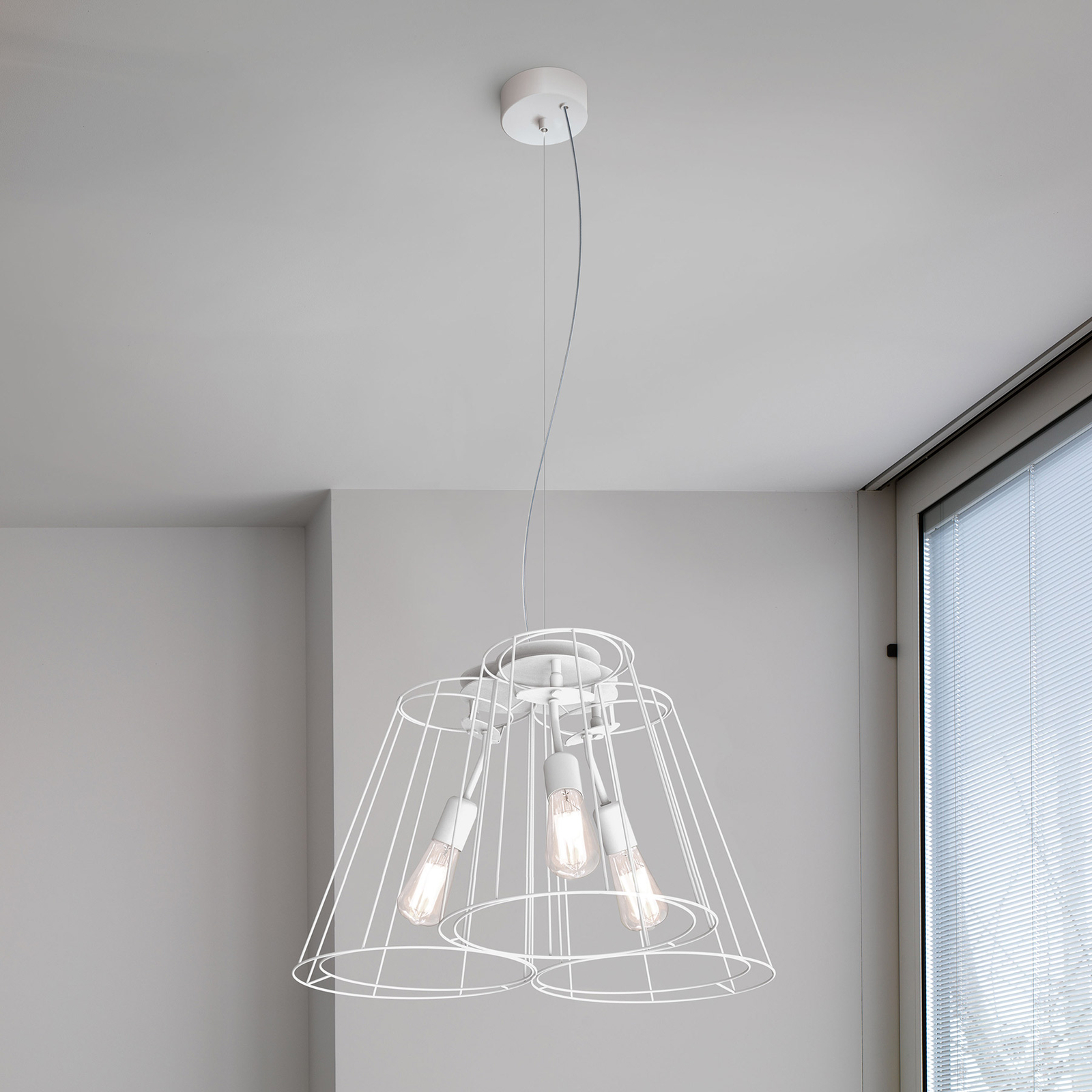 Modo Luce Florinda Desnuda hanging 3-bulb white