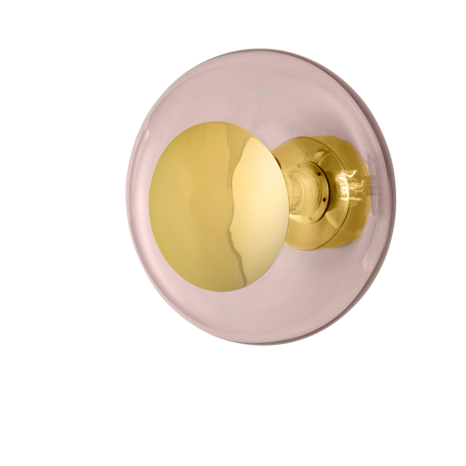 EBB & FLOW seinävalaisin Horizon Surface, ruusukulta, lasi, Ø 29 cm
