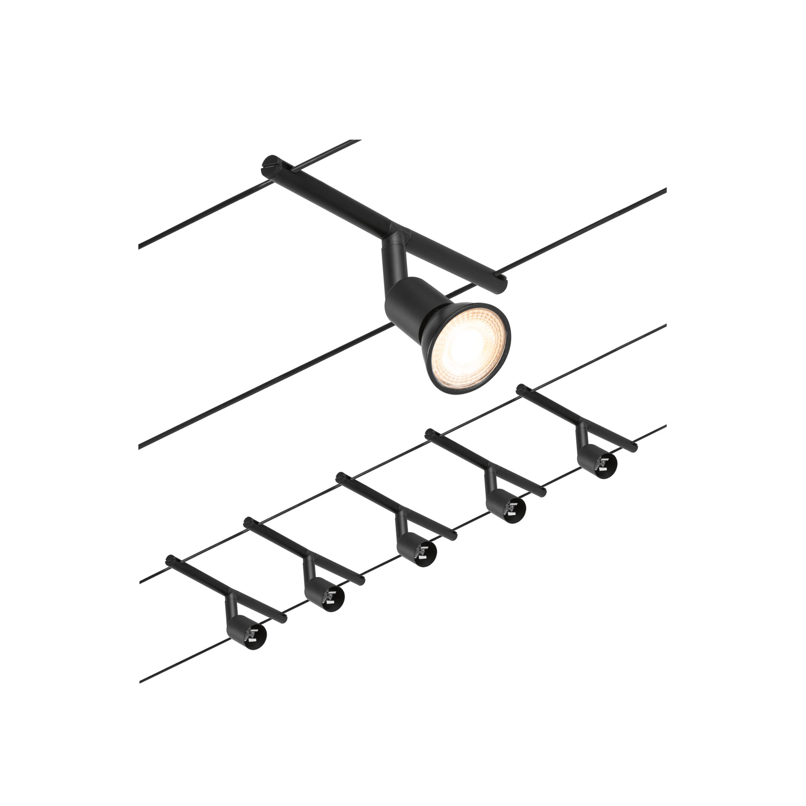 Sistema di illuminazione a funi di Paulmann Wire Salt, a 5 luci da 5 metri