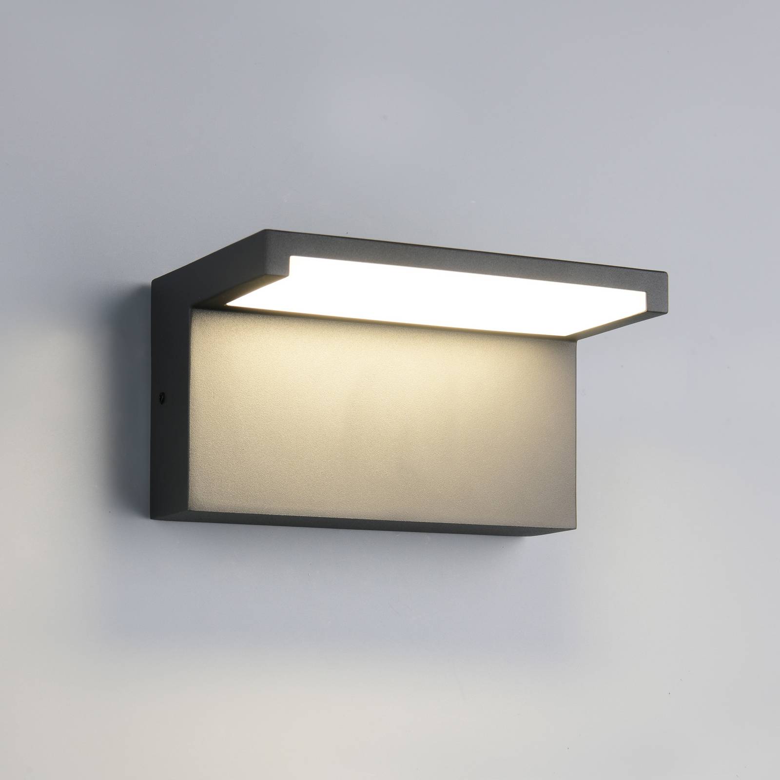  Trio Lighting Led-außenwandlampe Ravi, Anthrazit, Breite 18 Cm Metall Ip65 