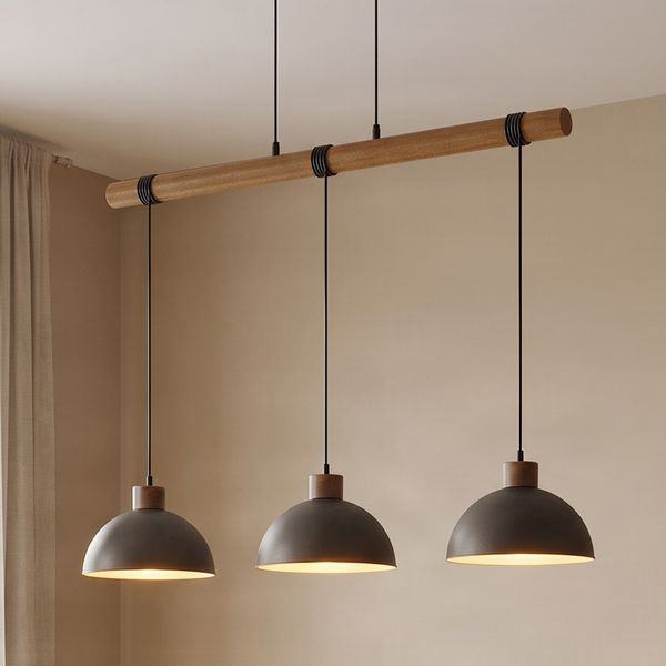 Holgar Riippuvalaisin Green/Wood - Lindby - Olohuone - Teollinen - Metalli - Yksilamppuinen — Lindby