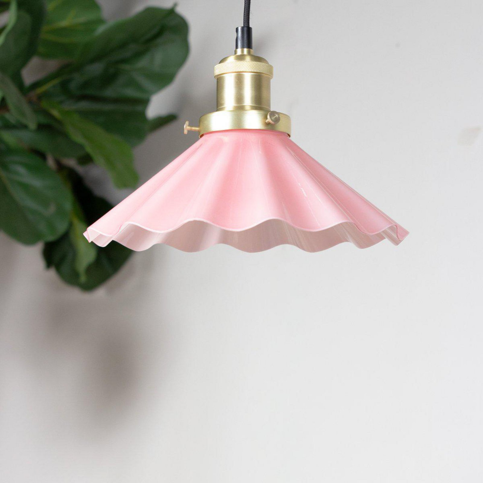 PR Home Lampa wisząca August, Ø 25 cm, różowa, wtyczka