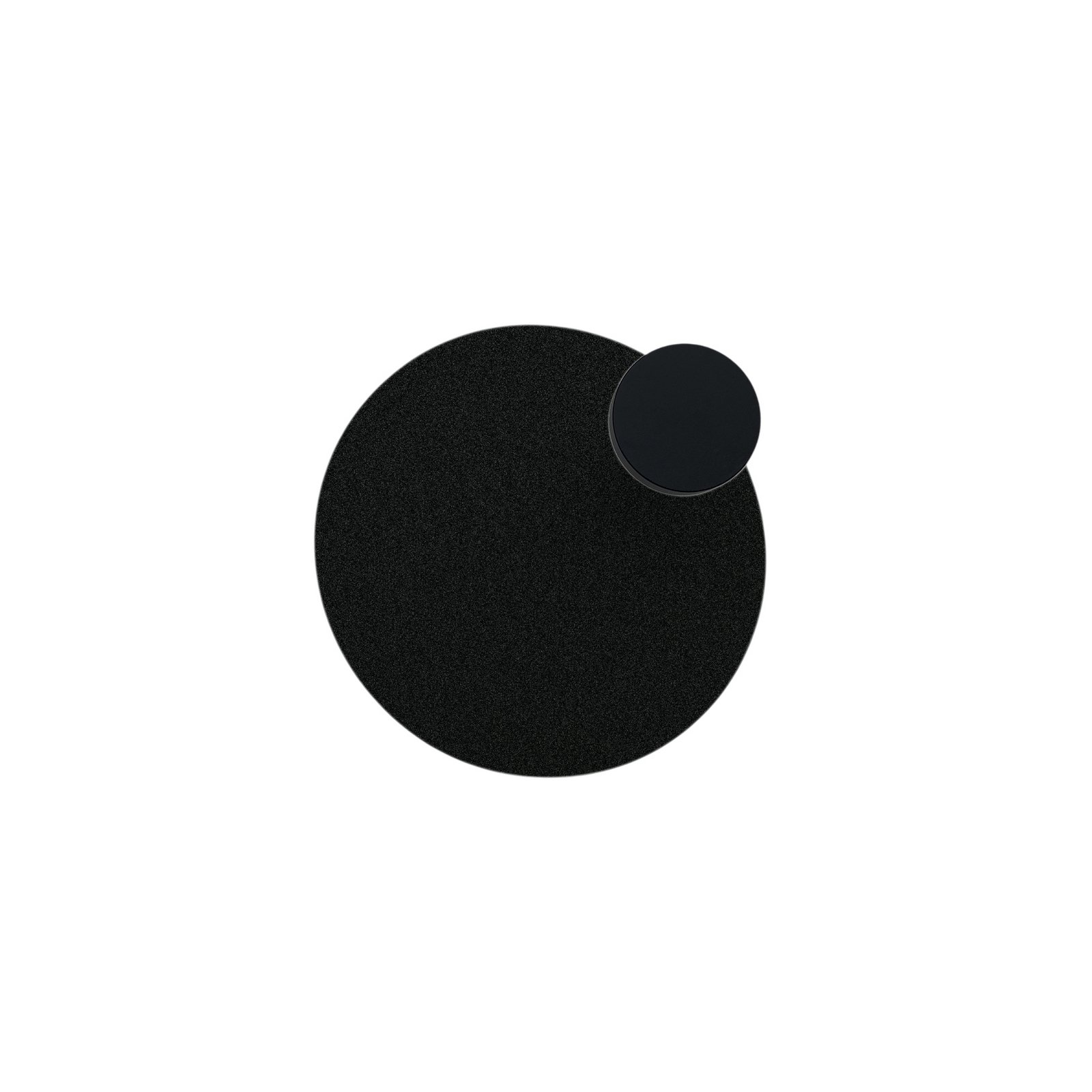 Knikerboker LED wall lamp Pois, black, Ø 25 cm, dimmable