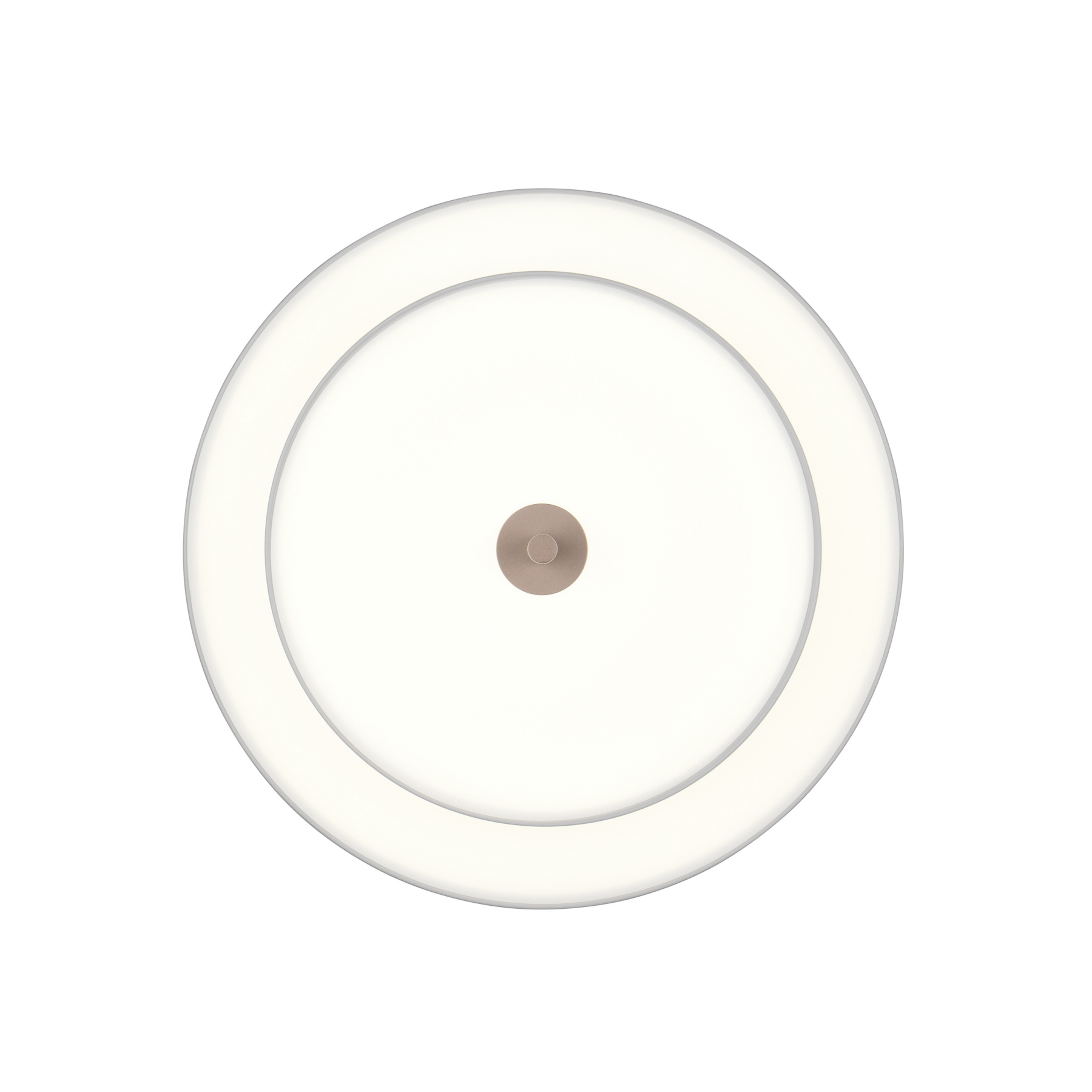 Plafonnier LED Keaton, gris clair, Ø 40 cm, métal, CCT