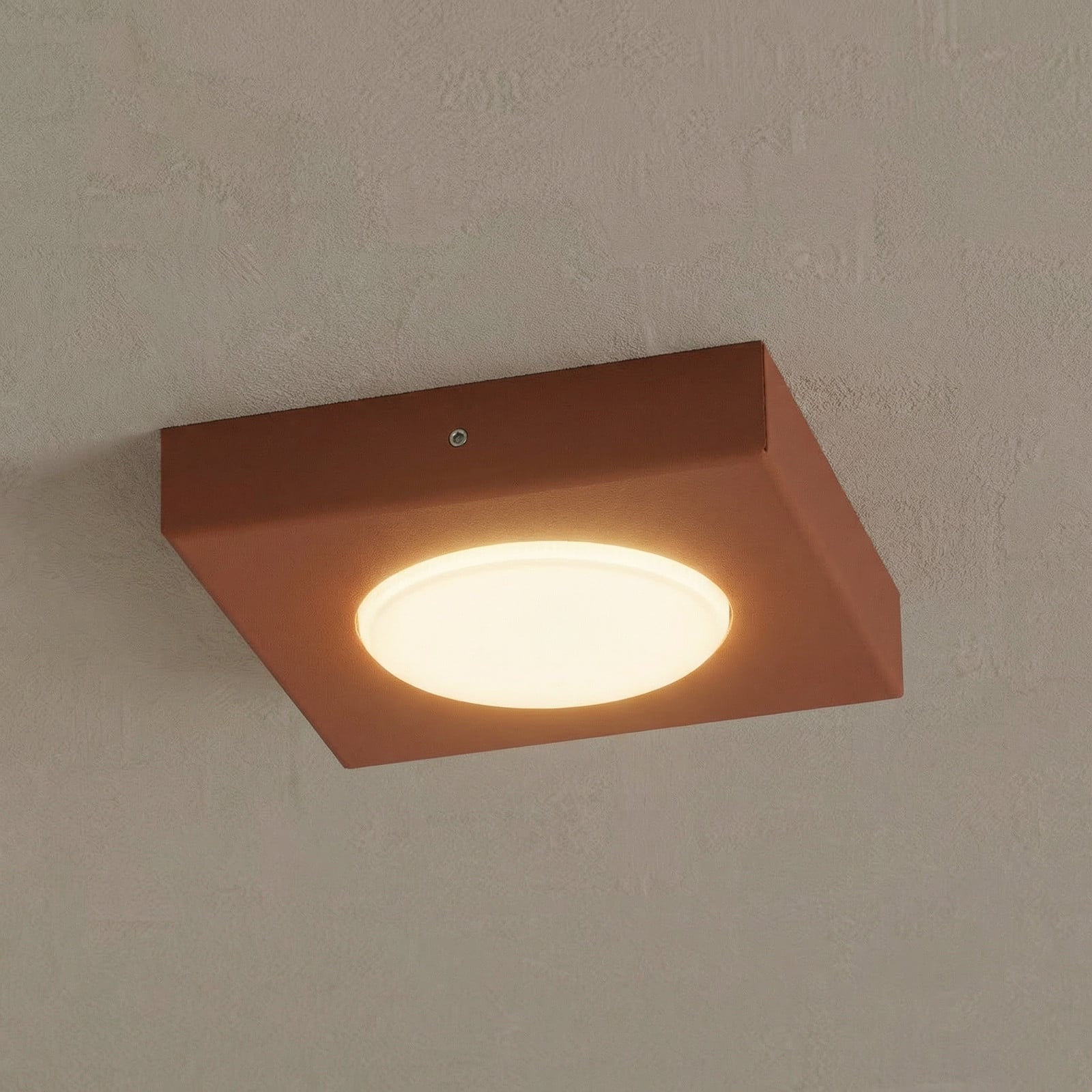 SIGMA Plafonieră Hero roșie 12 x 12 cm metal GX53 - Hol - Modern - roșu