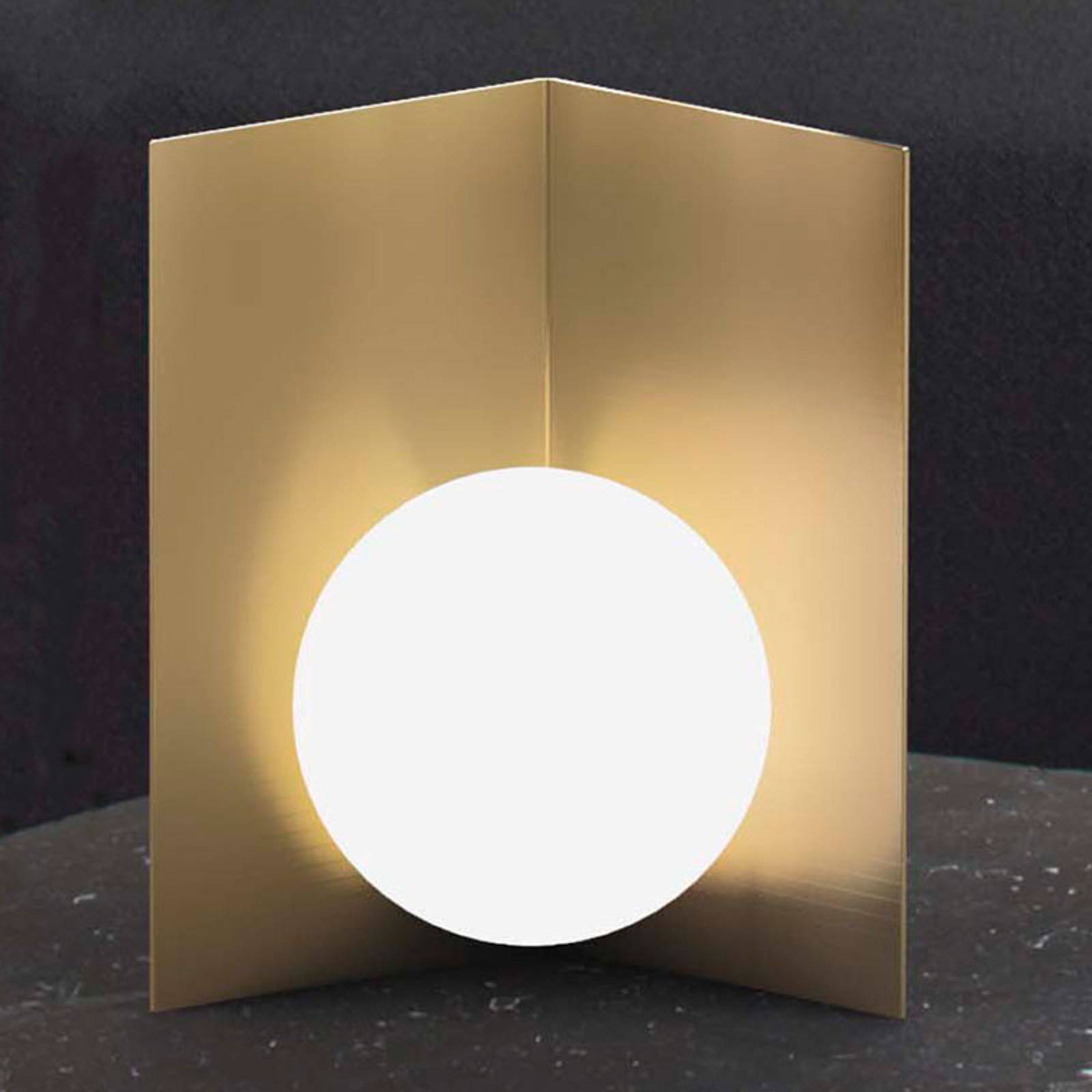 E-shop Stolová lampa Balance stojaca zlatá satinovaná