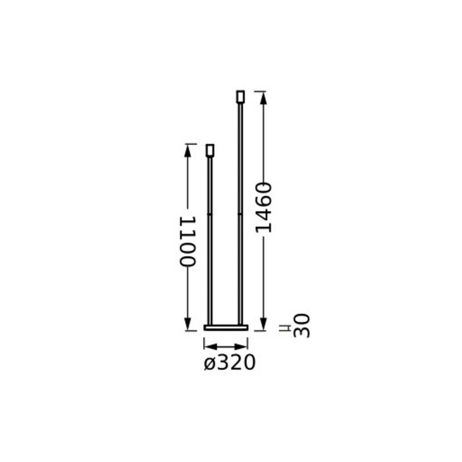 Lampa stojąca OSRAM DECOR STICK, beżowa, wysokość 146 cm, 2 x E27