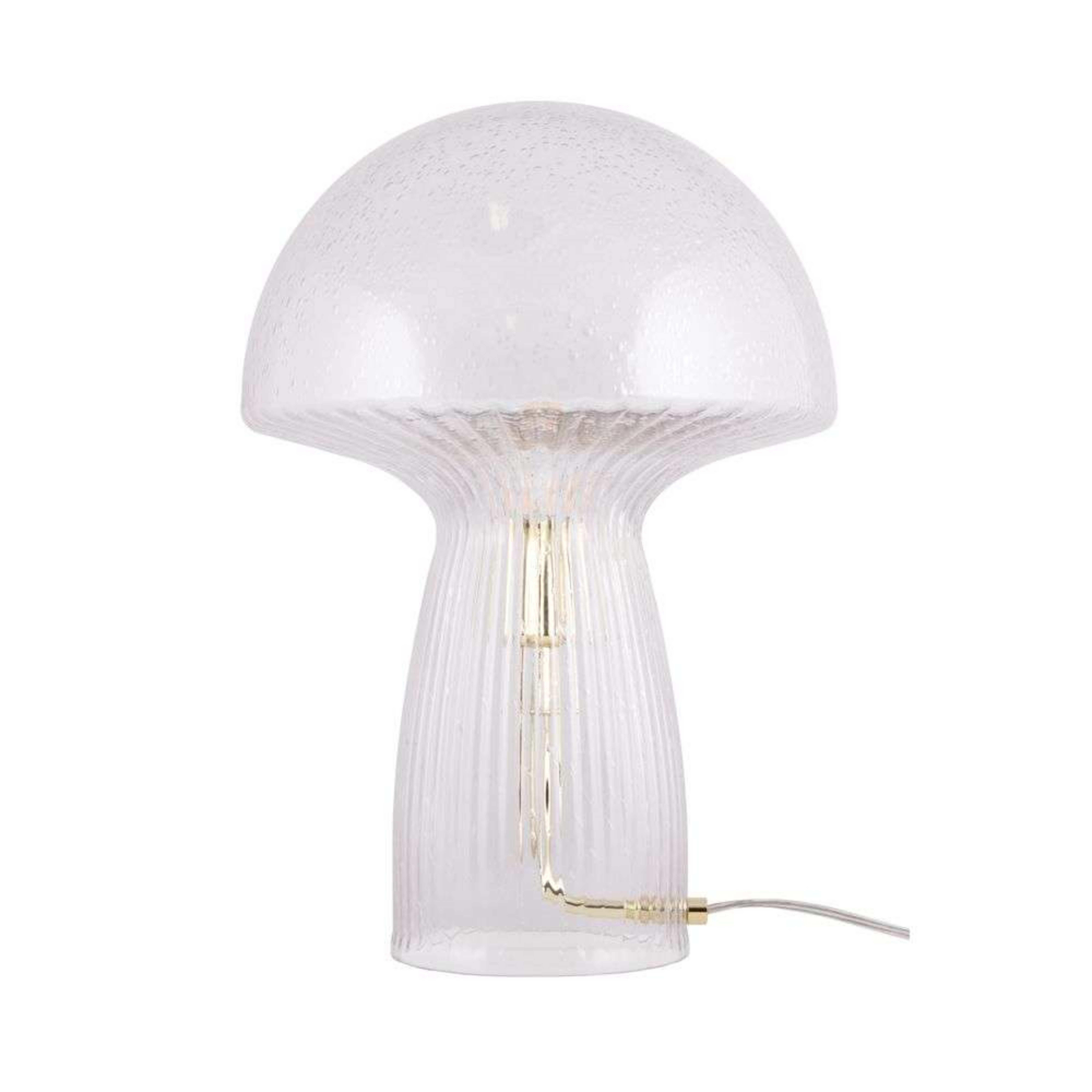 Lámpara de mesa Fungo 30, transparente, opalina, 42 cm - Globen Lighting