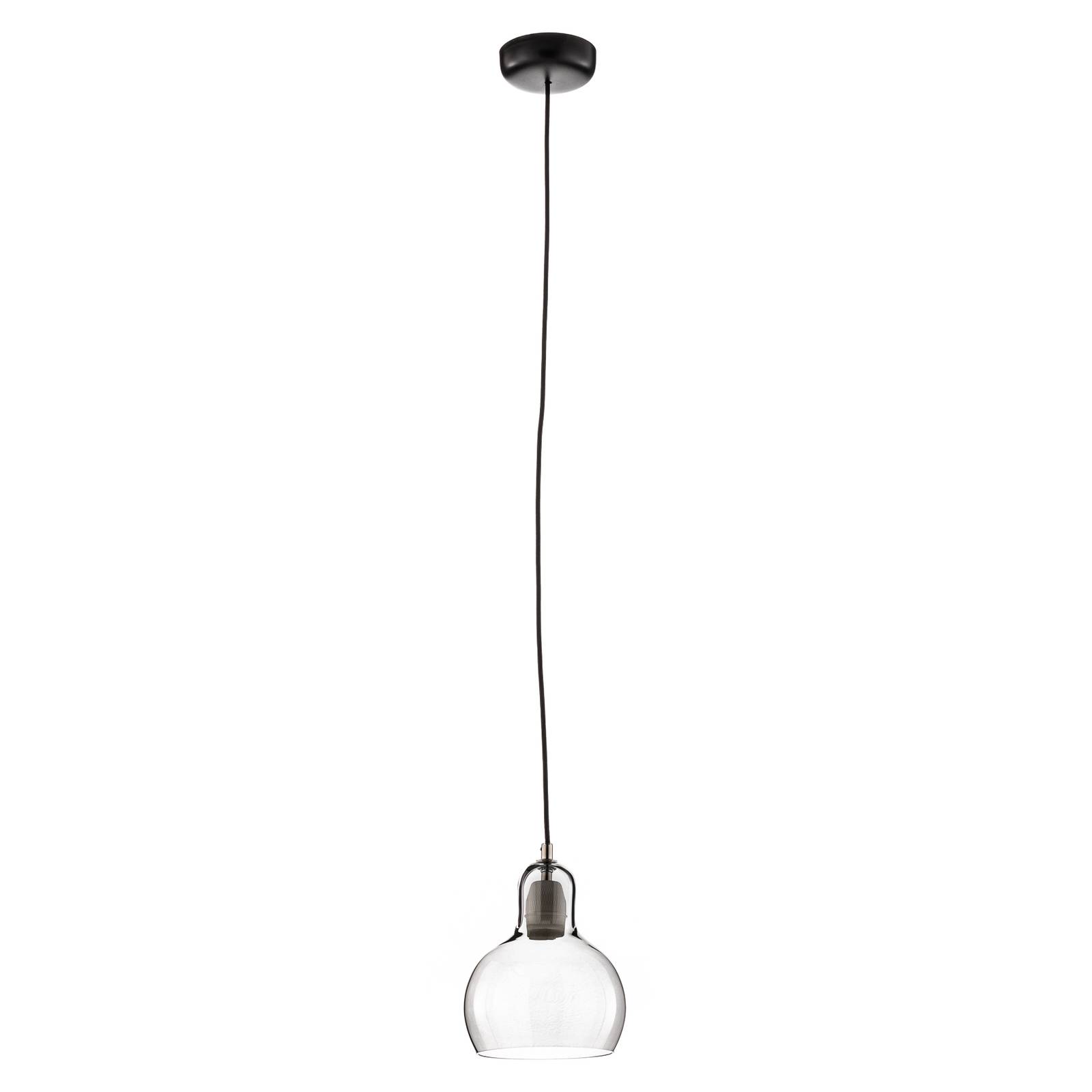 &Tradition MegaBulb SR2 clear/black cable, for Living / Dining Room, glass, E27, 60 W, H: 23 cm