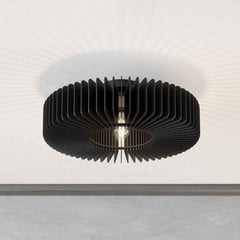 Plafón Palombaia en aspecto de abanico, negro