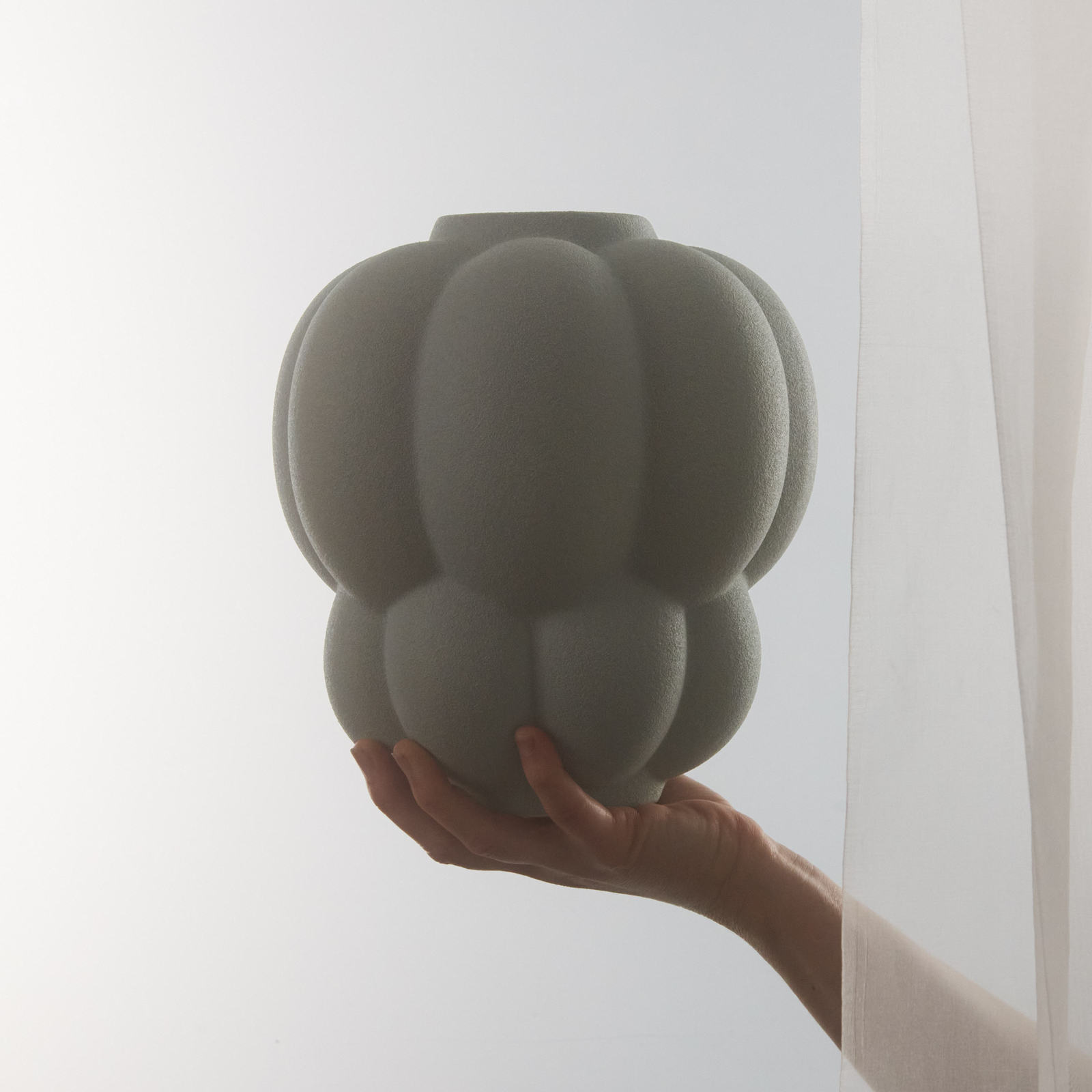 AYTM Uva vase, ceramic, green, Ø 26 cm, grape shape