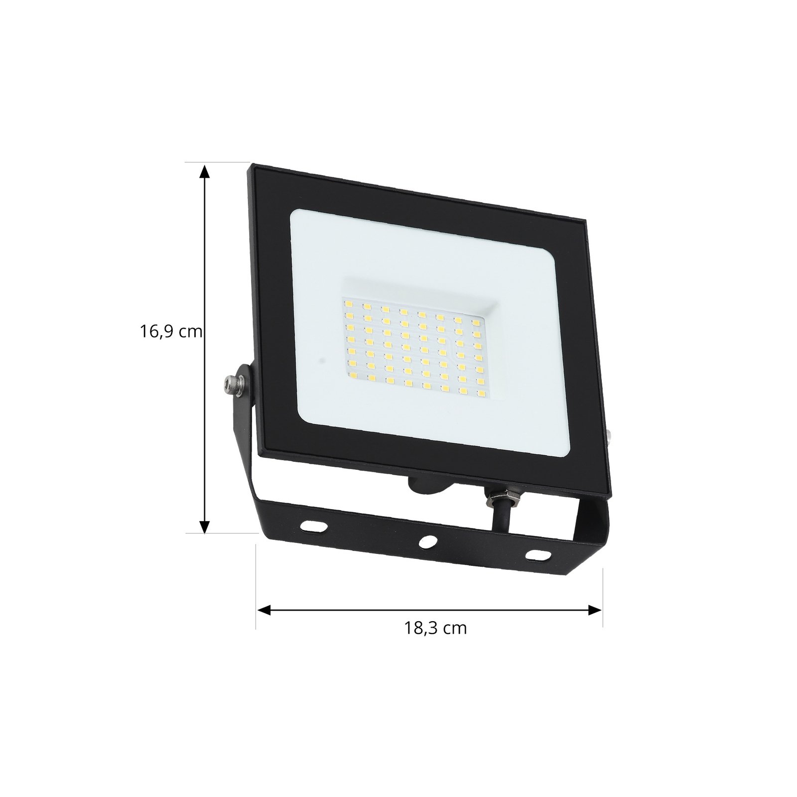 Prios LED outdoor spotlight Maikel, 50W, 4000lm, aluminium