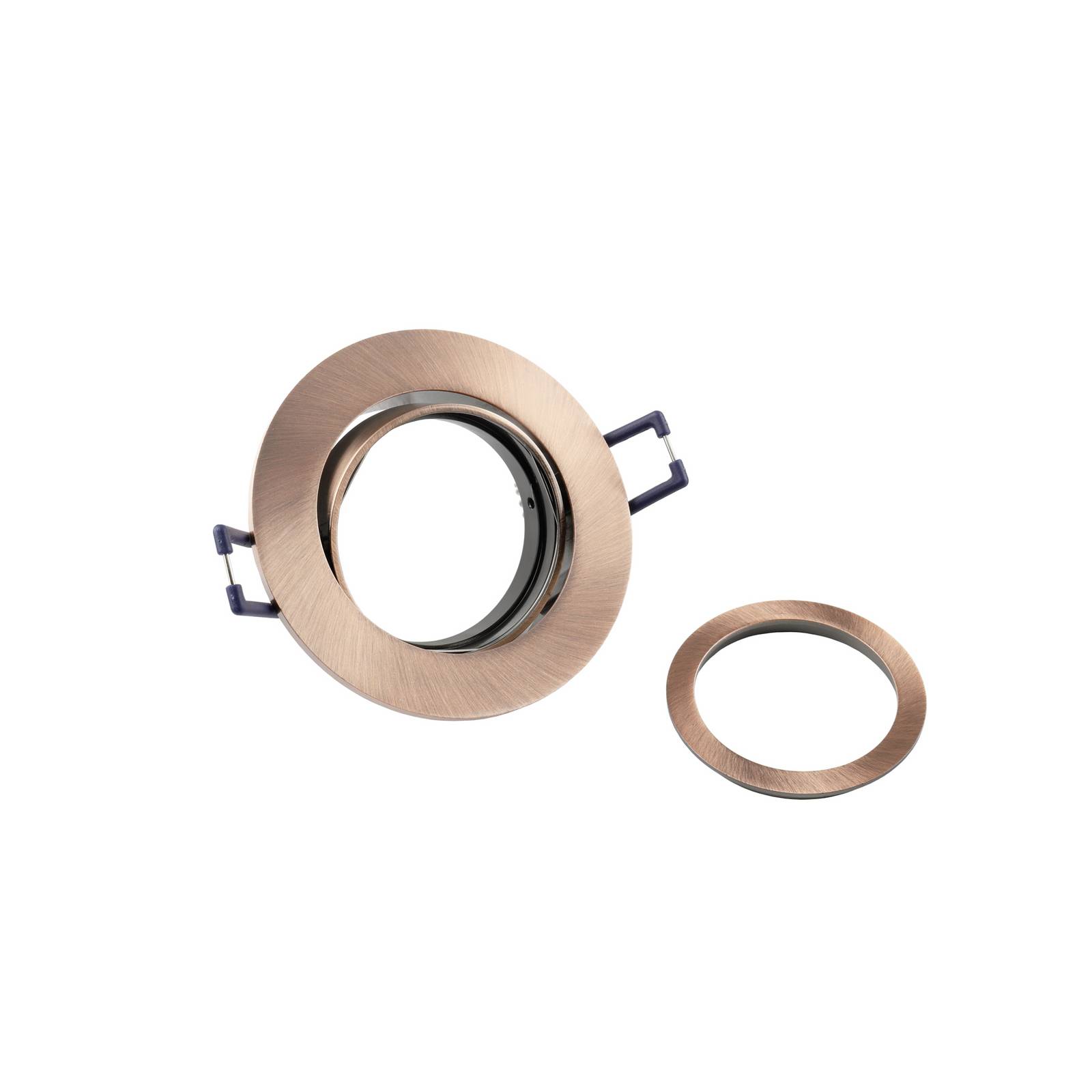 Deckeneinbauleuchte Samsola, kupferfarben, Ø 8 cm, Metall günstig online kaufen