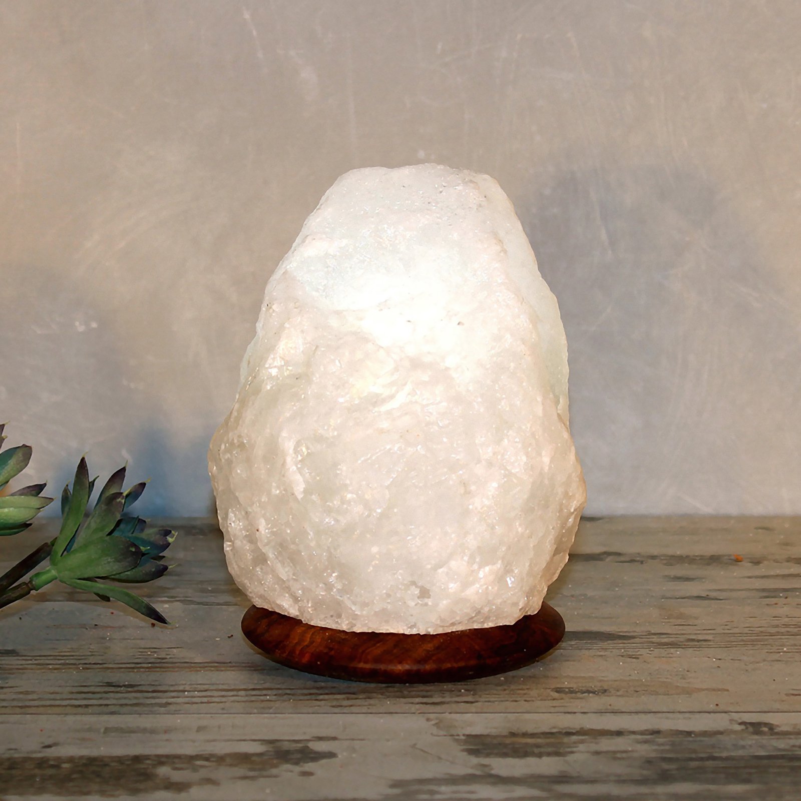 Saltkrystallampe Rock White Line, 2–3 kg