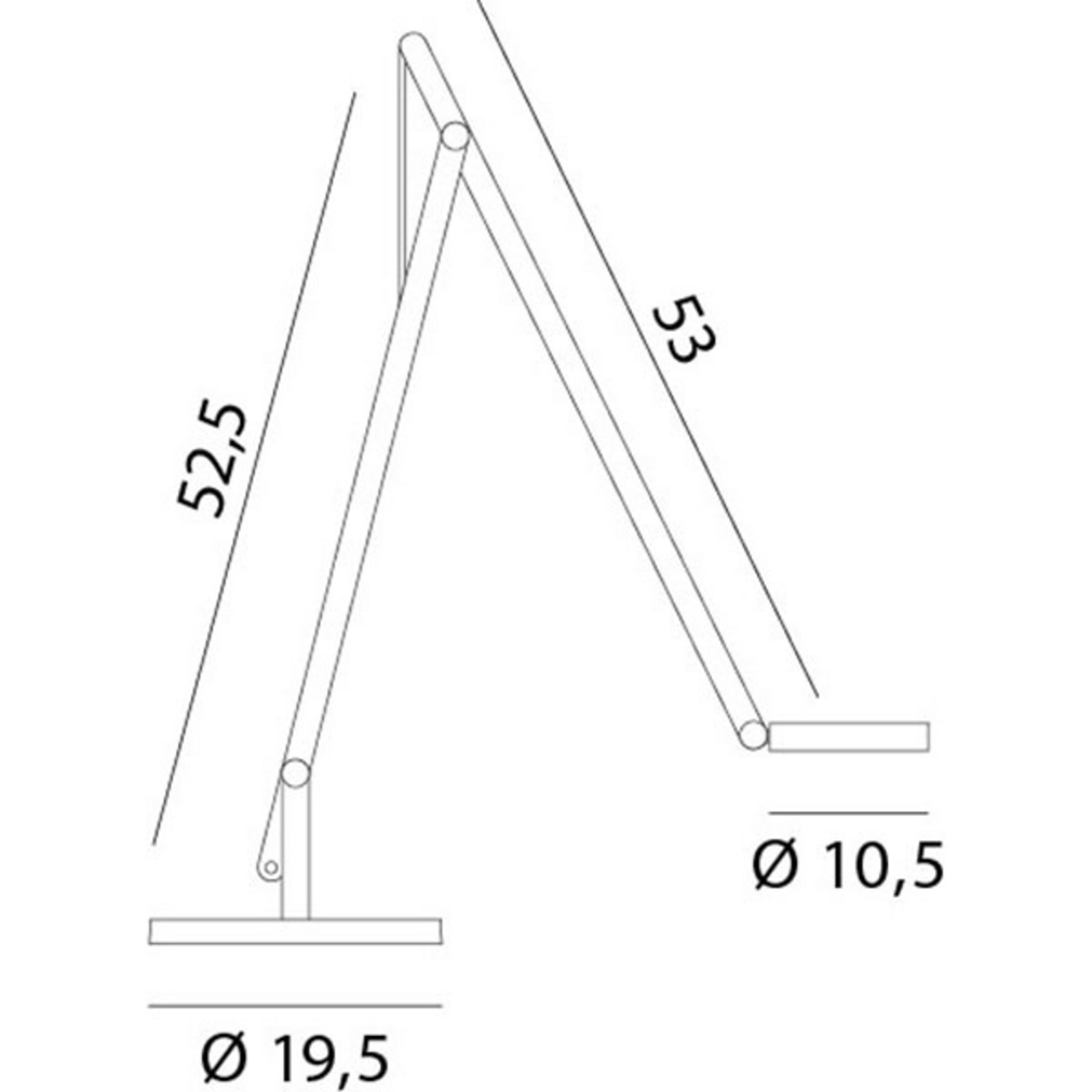 Rotaliana String T1 DTW LED table lamp white, for Living / Dining Room, aluminium, polycarbonate, fabric, 9 W, energy efficiency: A+, H: 105.5 cm