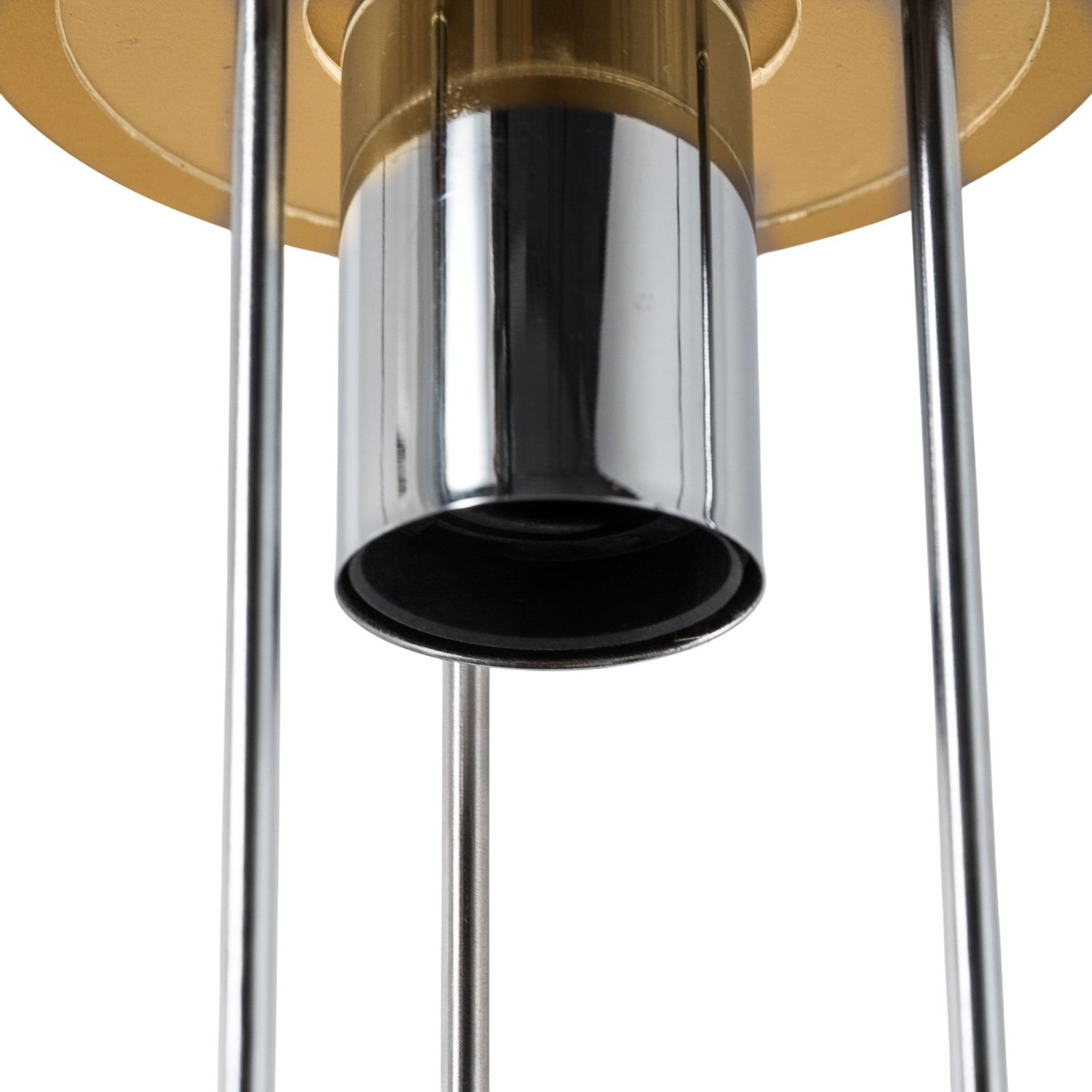 Lampada a sospensione da esterno Nora, oro/trasparente, IP44, vetro Lampada a sospensione da esterno Nora, oro/trasparente, IP44, vetro