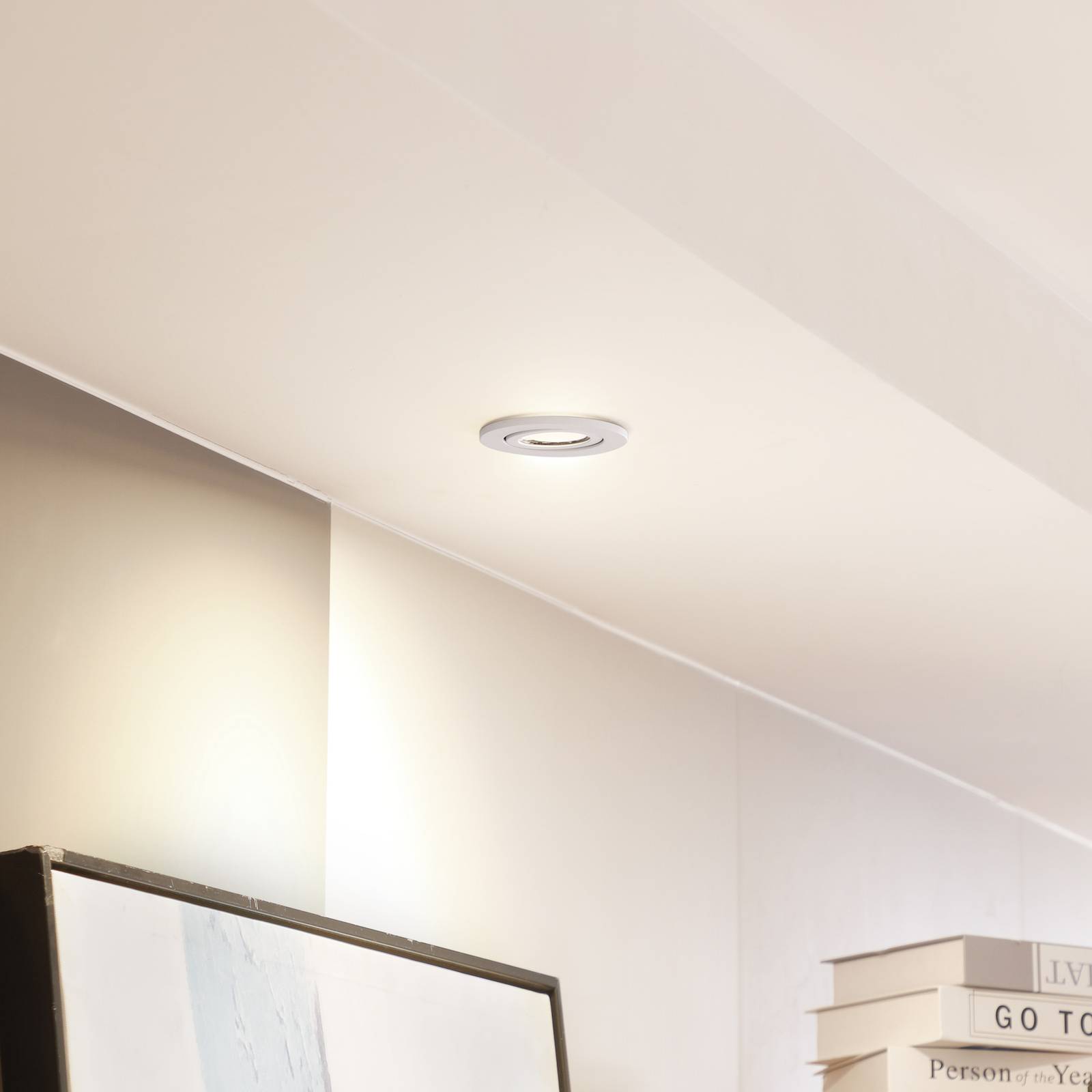 Image of Arcchio LED downlight Eliar rotondo bianco CCT orientabile