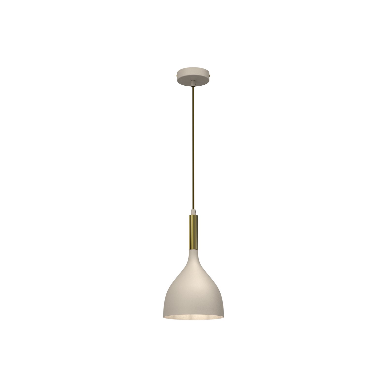 Noak hanglamp, 1-lamp, beige/goud, staal