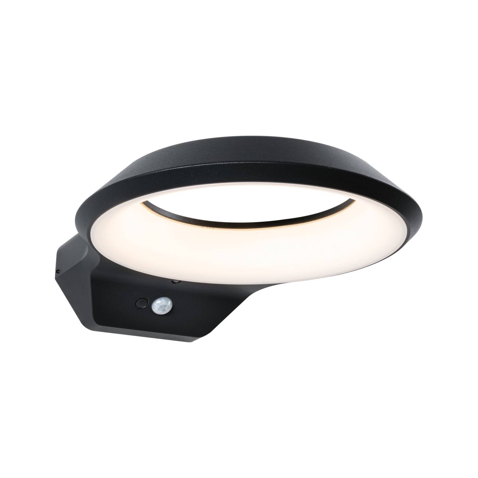 94836 led Außenwandleuchte Anela Bewegungsmelder IP44 71mm 3000K 125W 700lm 230V Anthrazit Aluminium - Paulmann