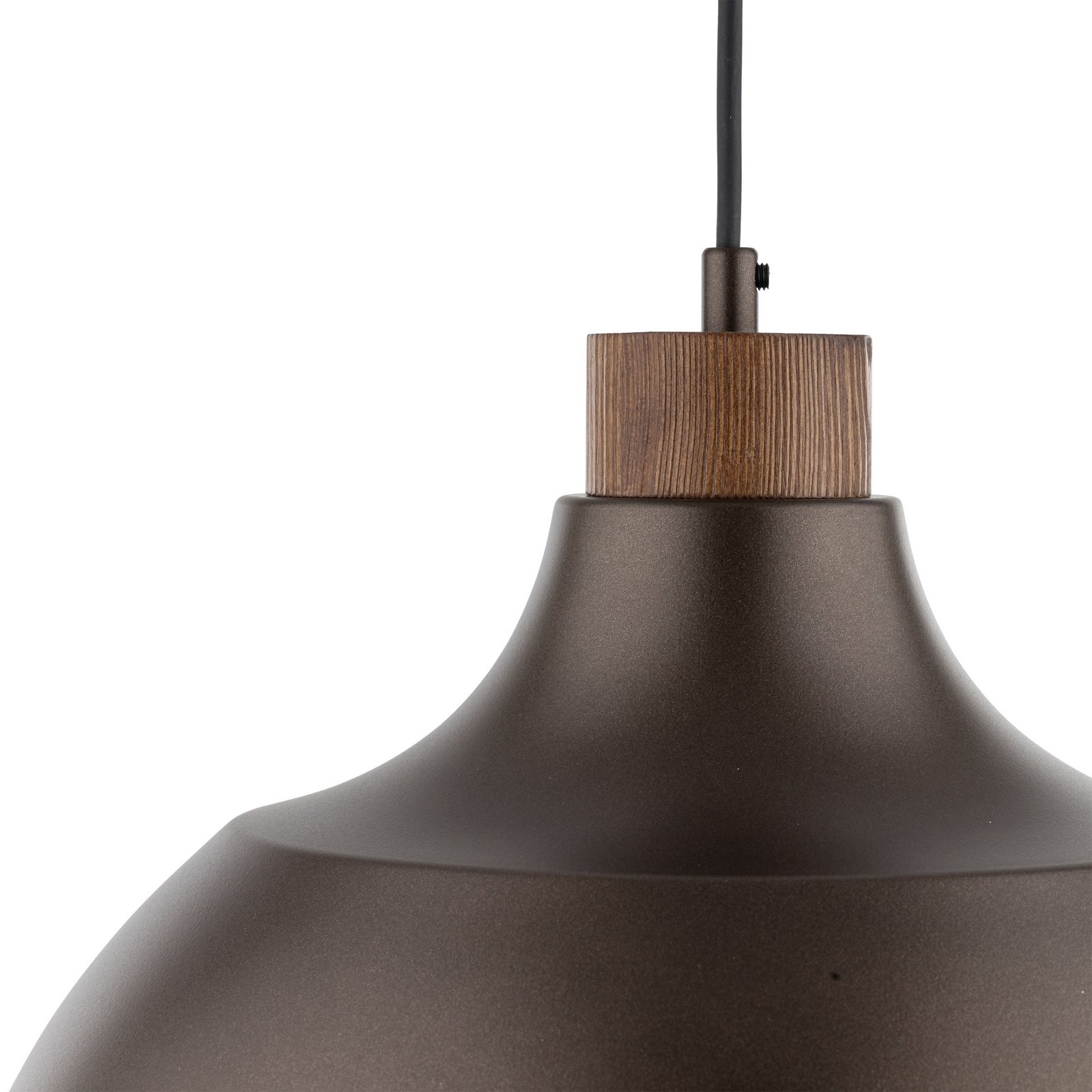 Cap pakabinamas šviestuvas, rudas, metalas, Ø 34 cm, E27