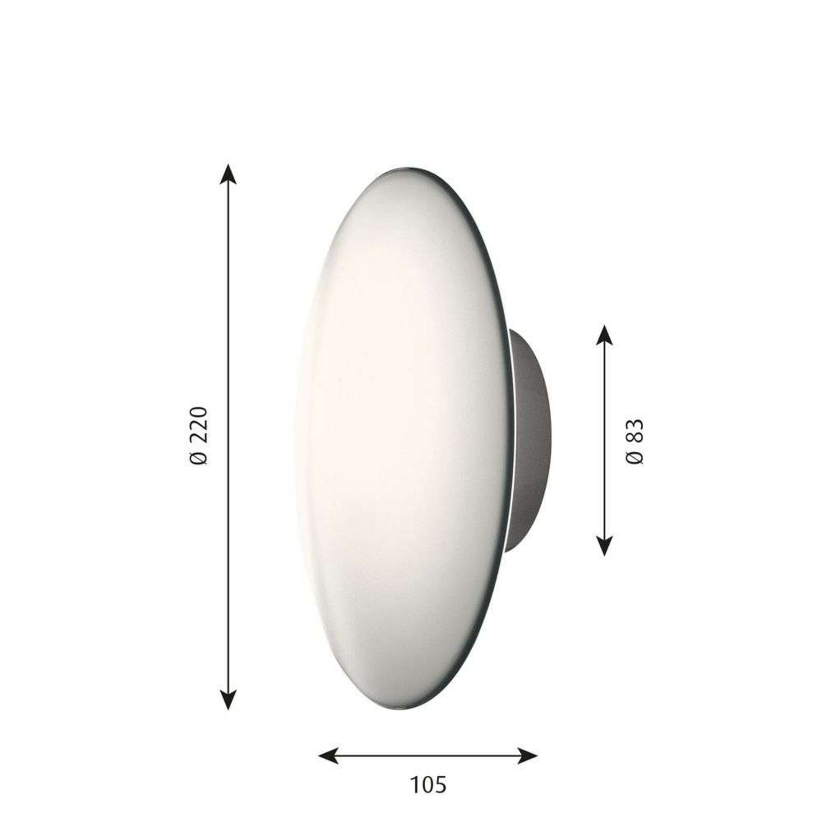 AJ Eklipta LED Candeeiro de Parede/Tecto Ø220 White - Louis Poulsen