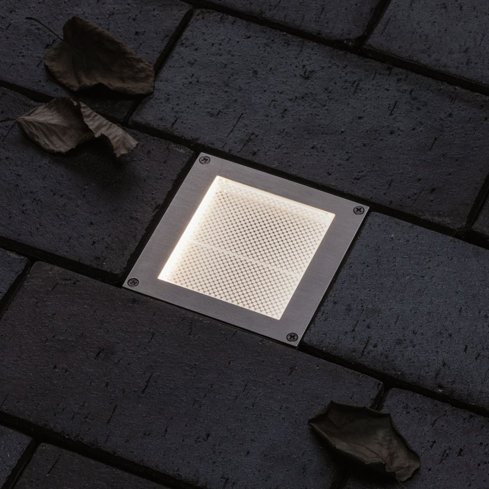 Paulmann Brick innfelt LED-gulvlampe, 10x10cm