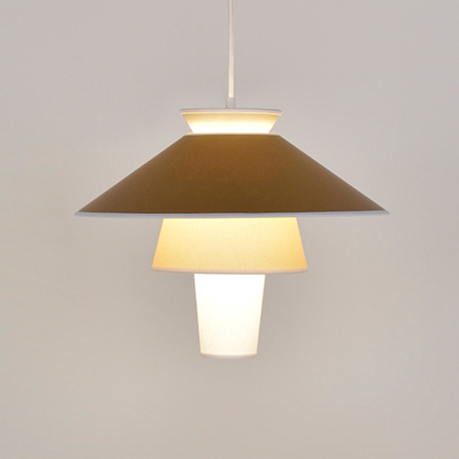 Ruche Hängeleuchte, Ø 40 cm, ocker - MARKET SET