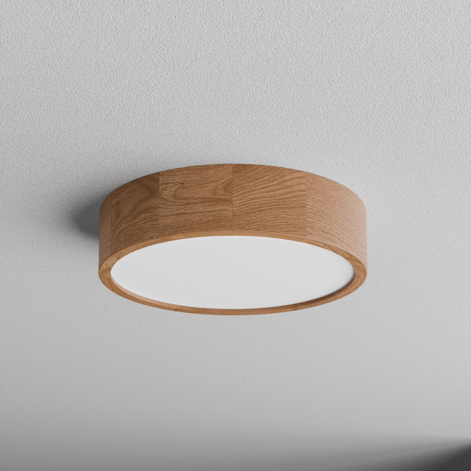  Temar Lighting Temar Lighting Cleo Dr375 Ceiling Light, Ip54, ø 37.5 Cm, Oak Wood, E27 