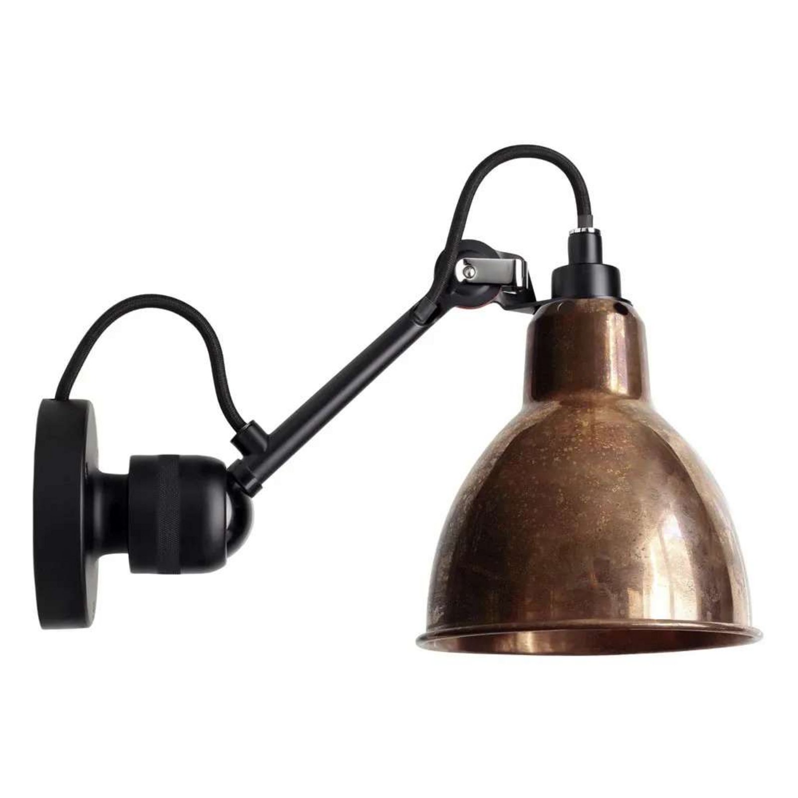 304SW Aplică de Perete Black/Raw Copper/White - Lampe Gras