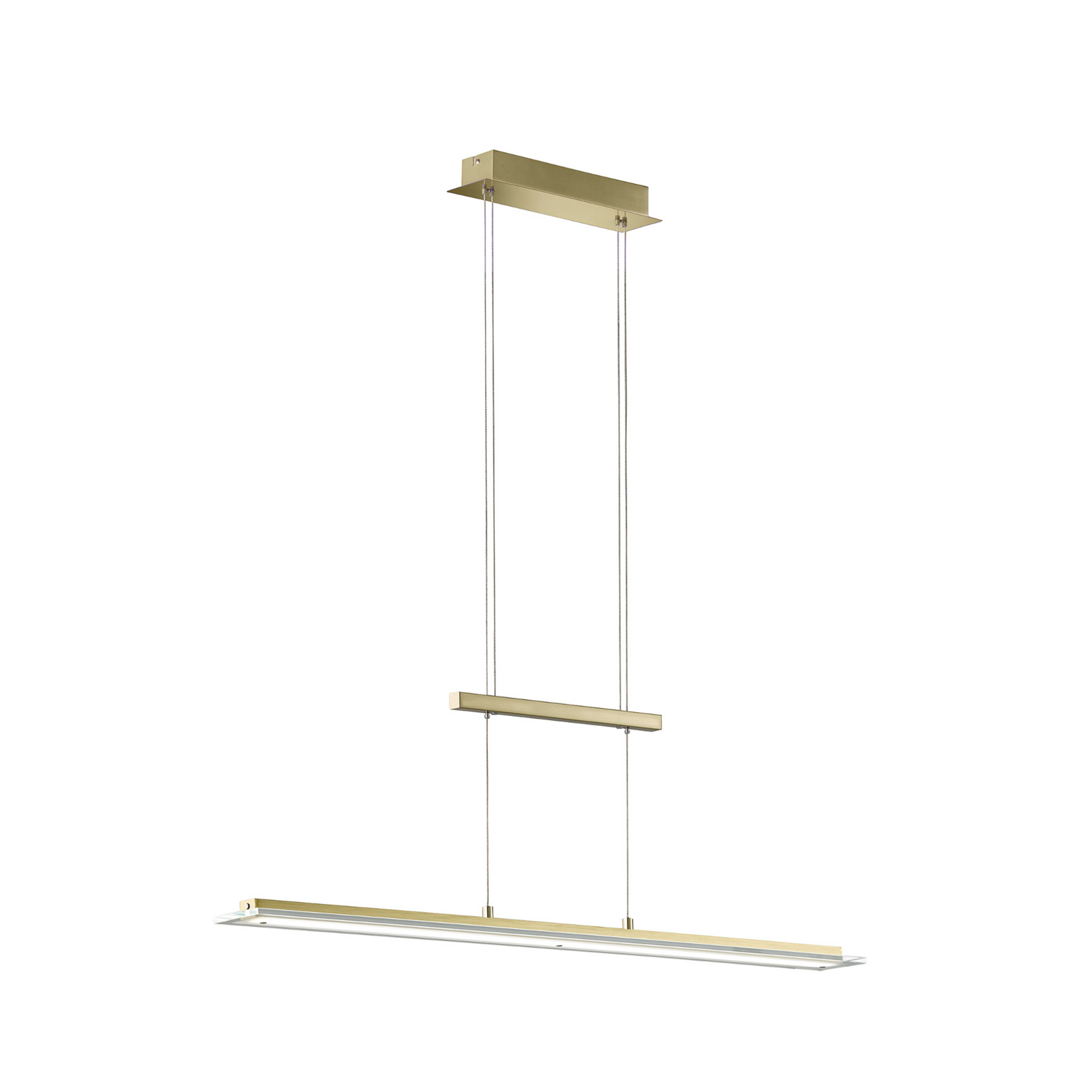 Suspension LED Tenso, couleur laiton, longueur 100 cm, CCT