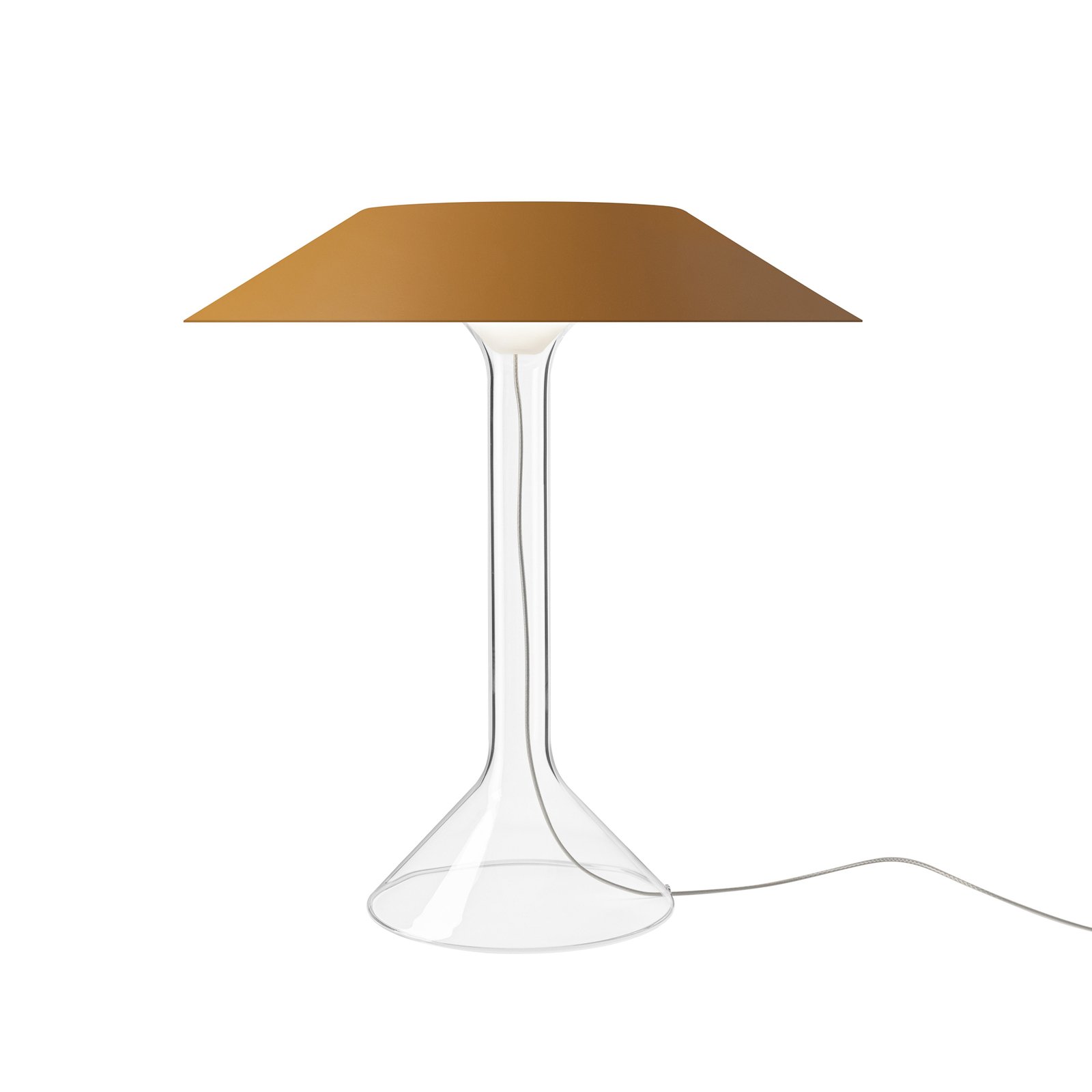 Foscarini Lámpara de mesa LED Chapeaux M, amarillo ocre