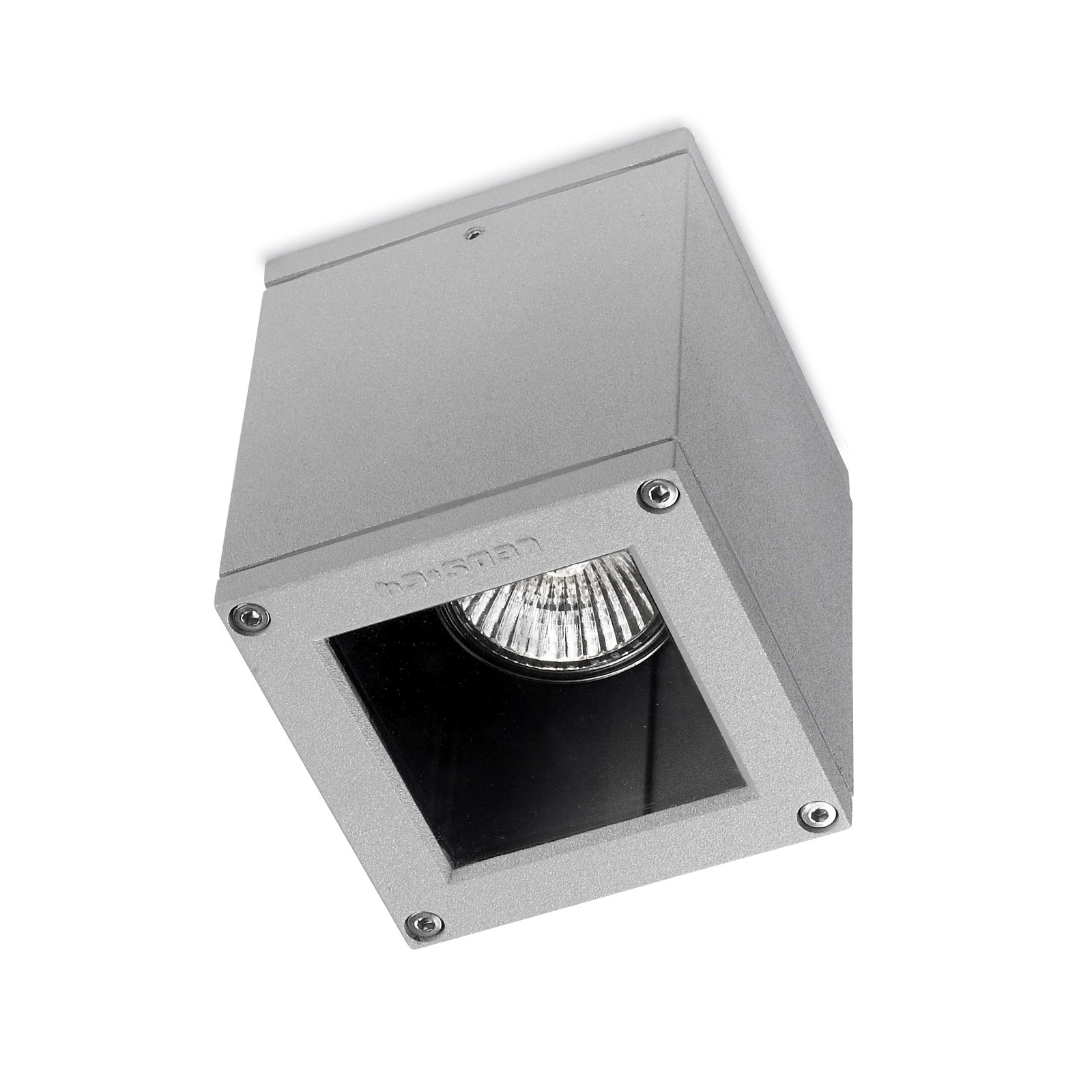 LEDS-C4 Small Afrodita outdoor ceiling light in grey, aluminium, GU10, 50 W, energy efficiency: A++, L: 9 cm, W: 9 cm, H: 11 cm