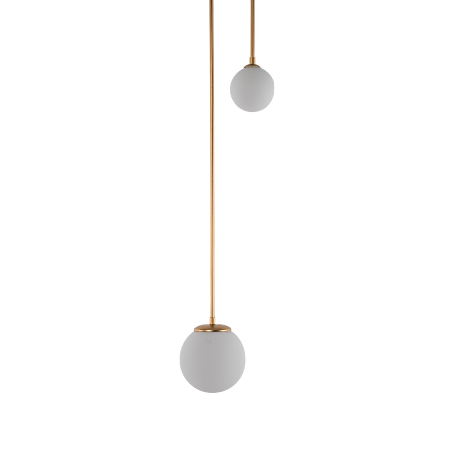 Pendant light AV-1897-2BSA 2 glass globes, gold