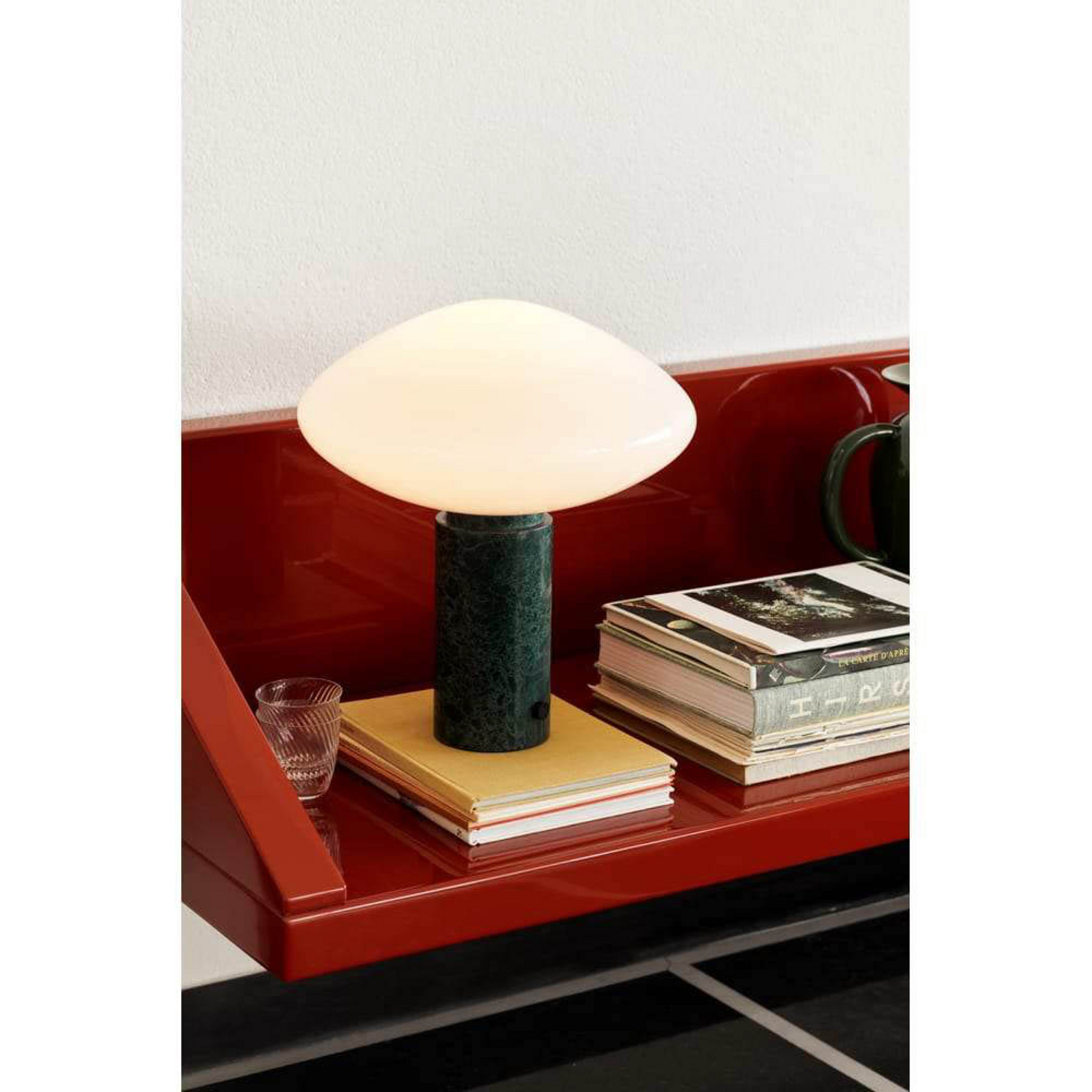 Mist AP17 Table Lamp Matt White/Guatemala Verde - &Tradition