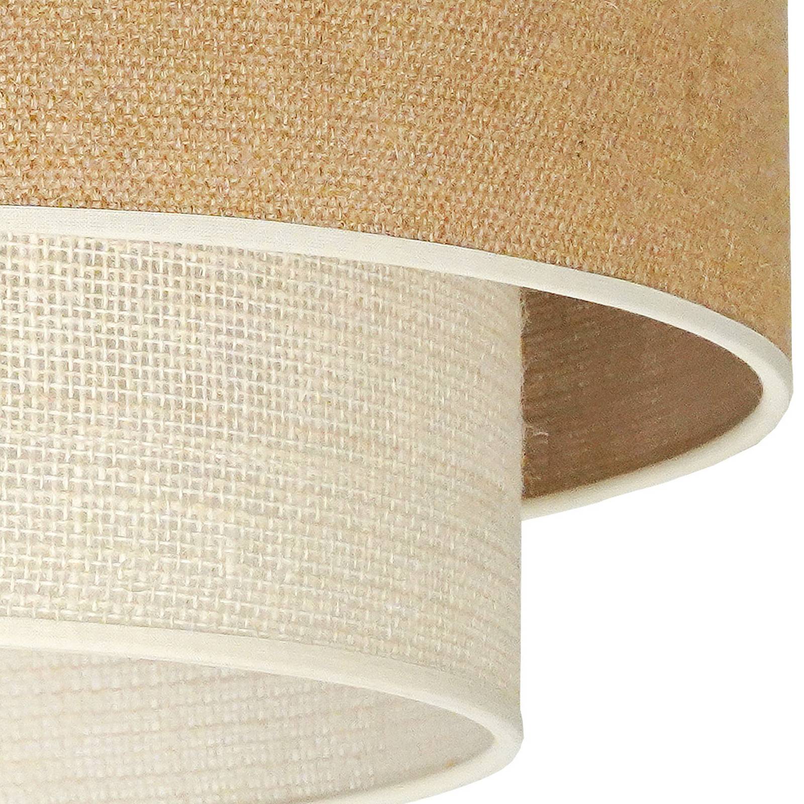 Lampa wisząca Euluna Boho Jute, naturalny brąz/biały, Ø 45 cm