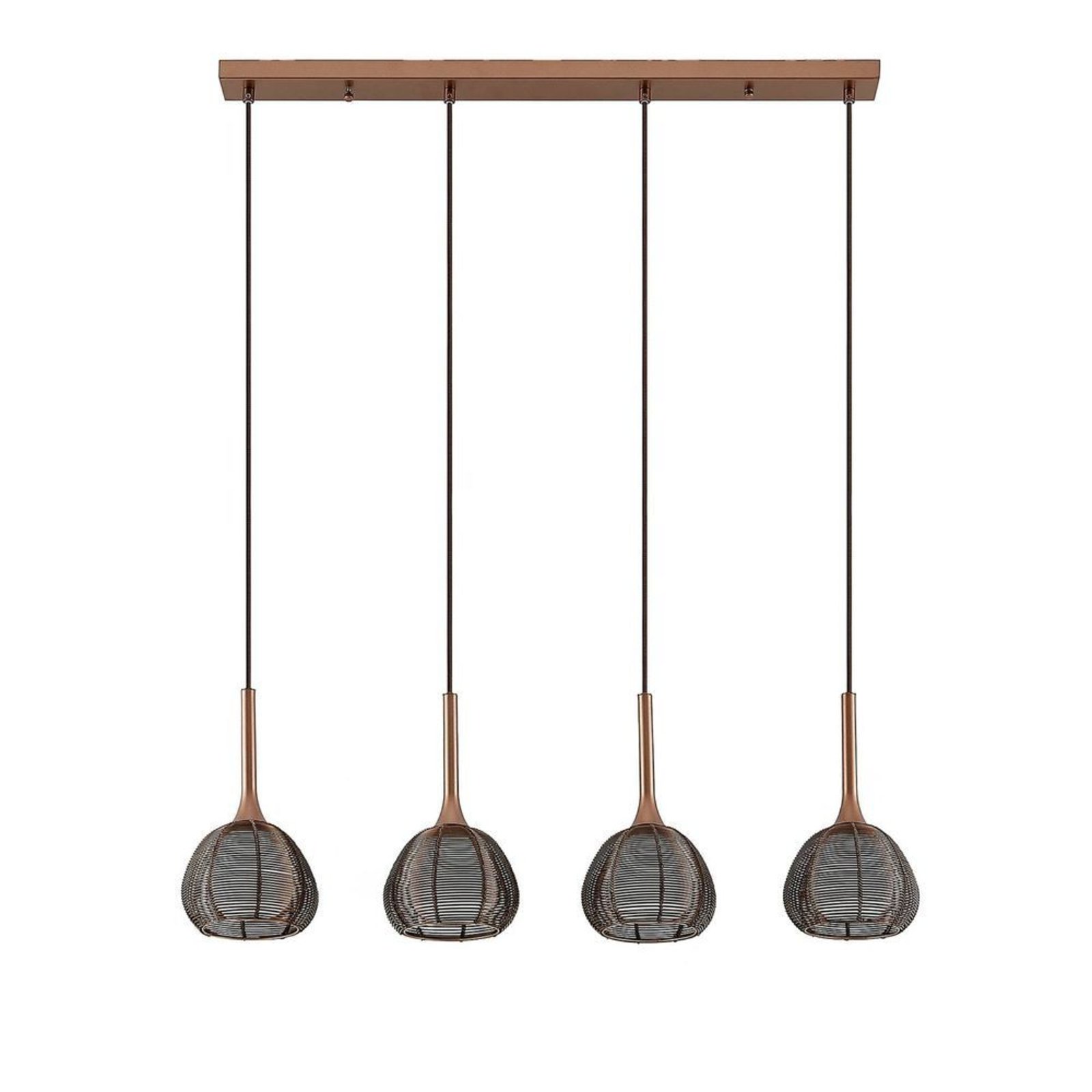 Tetira 4 Long Pendant Brown - Lucande