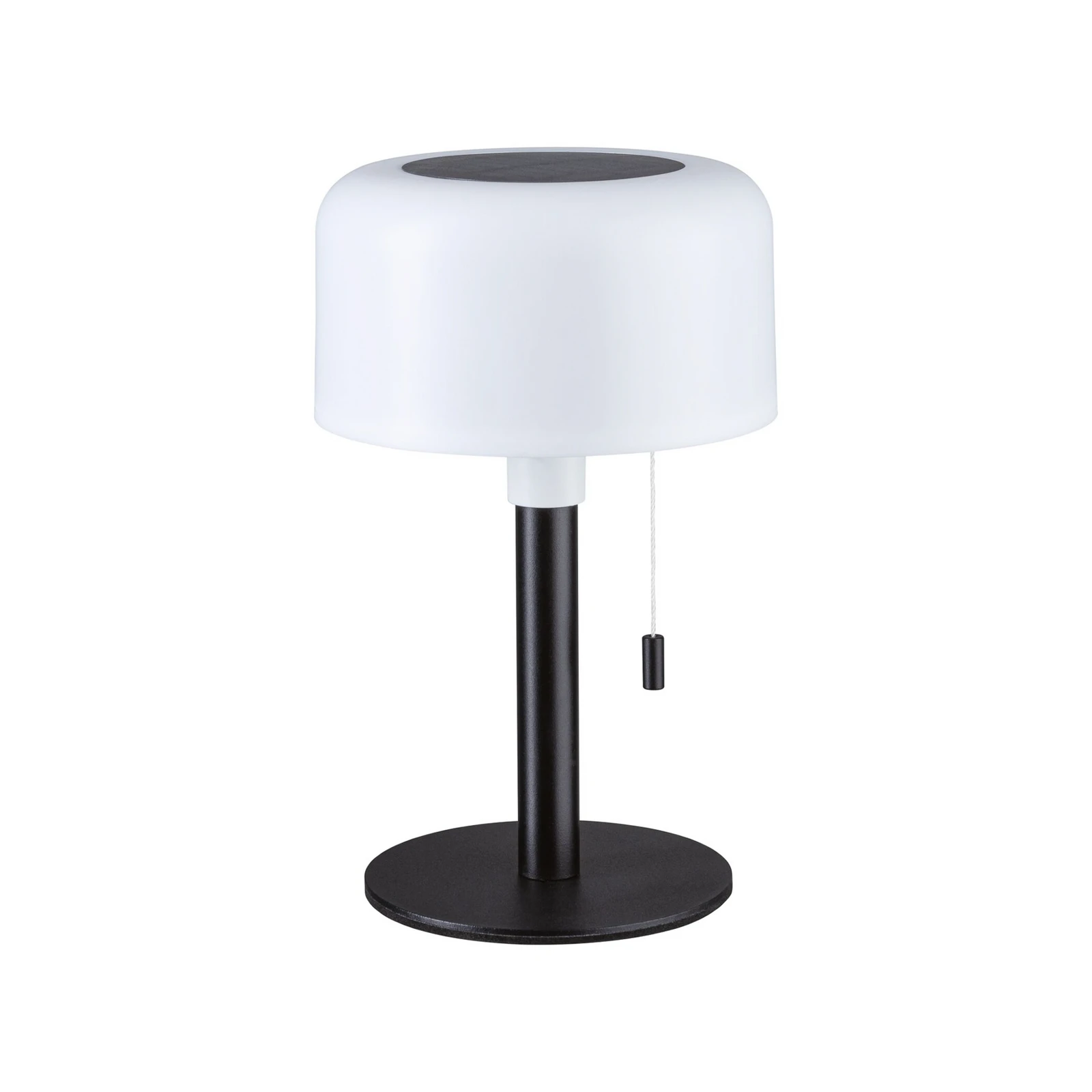 Paulmann LED-solcellsbordslampa Bartja, svart, IP44 dimbar