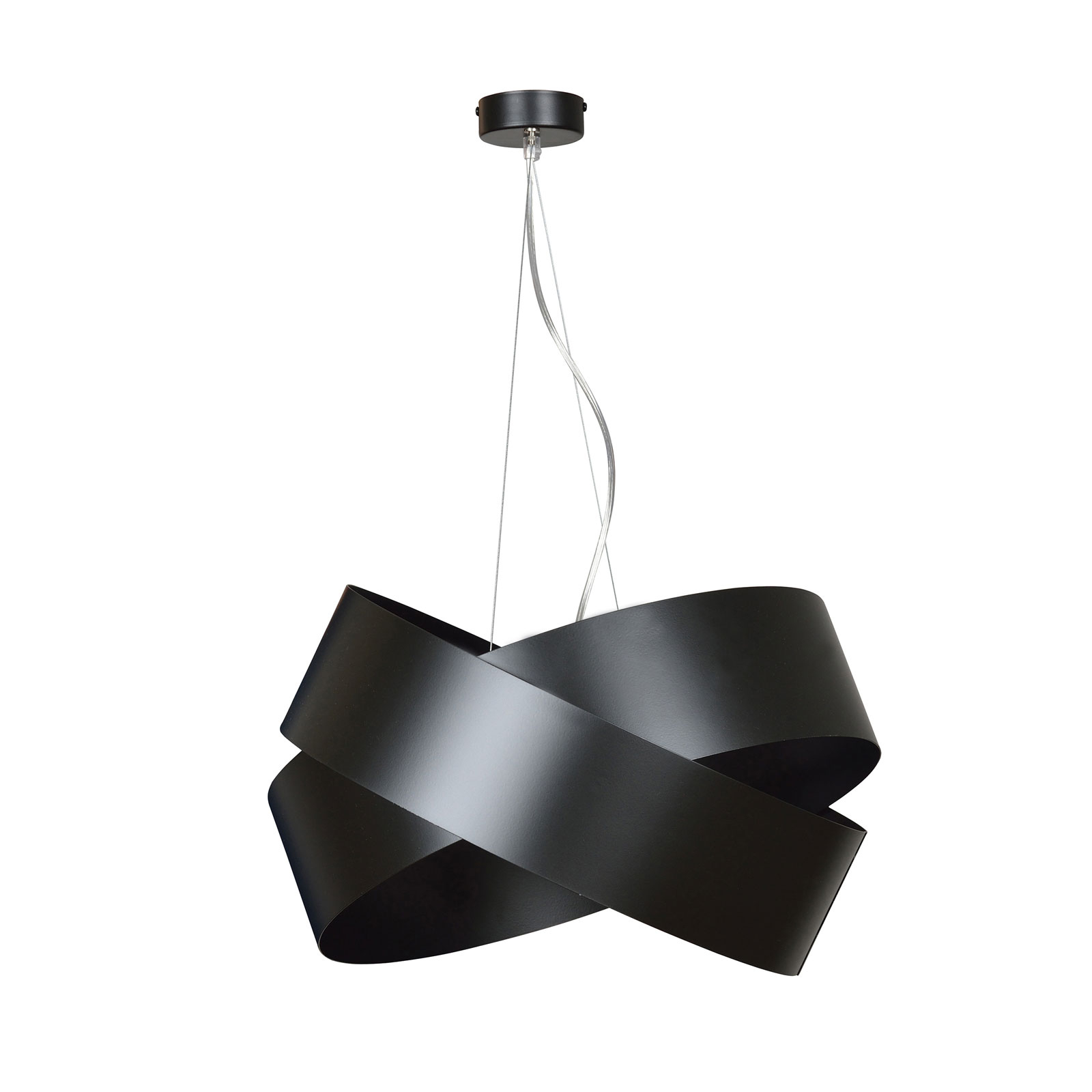 Vieno hanging light, black steel rings