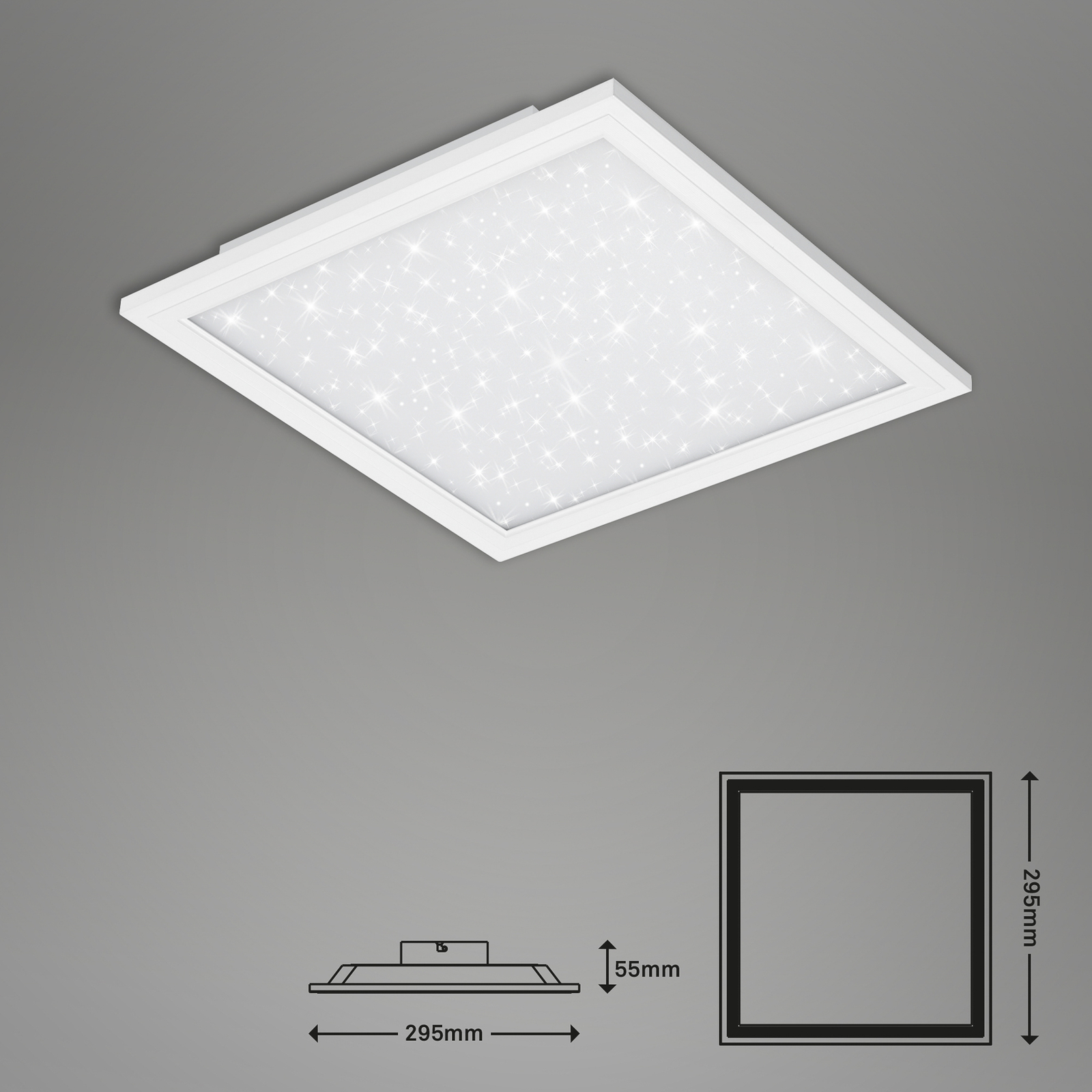 Pannello LED Pallas, bianco, dimmerabile, CCT, 29,5x29,5 cm