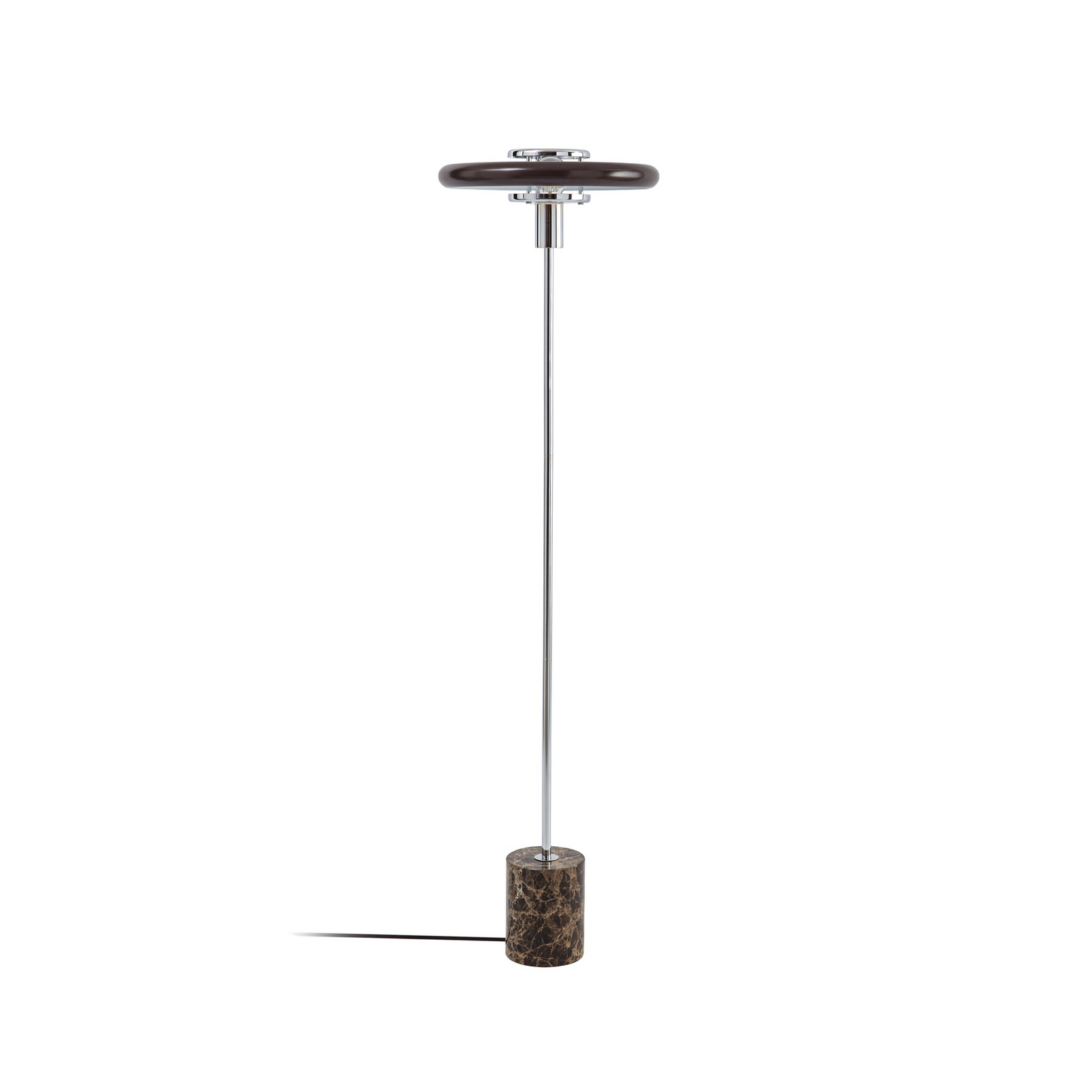 Lampa stojąca Lindby Branford, styl retro, brązowa, metal/marmur Lampa stojąca Lindby Branford, styl retro, brązowa, metal/marmur