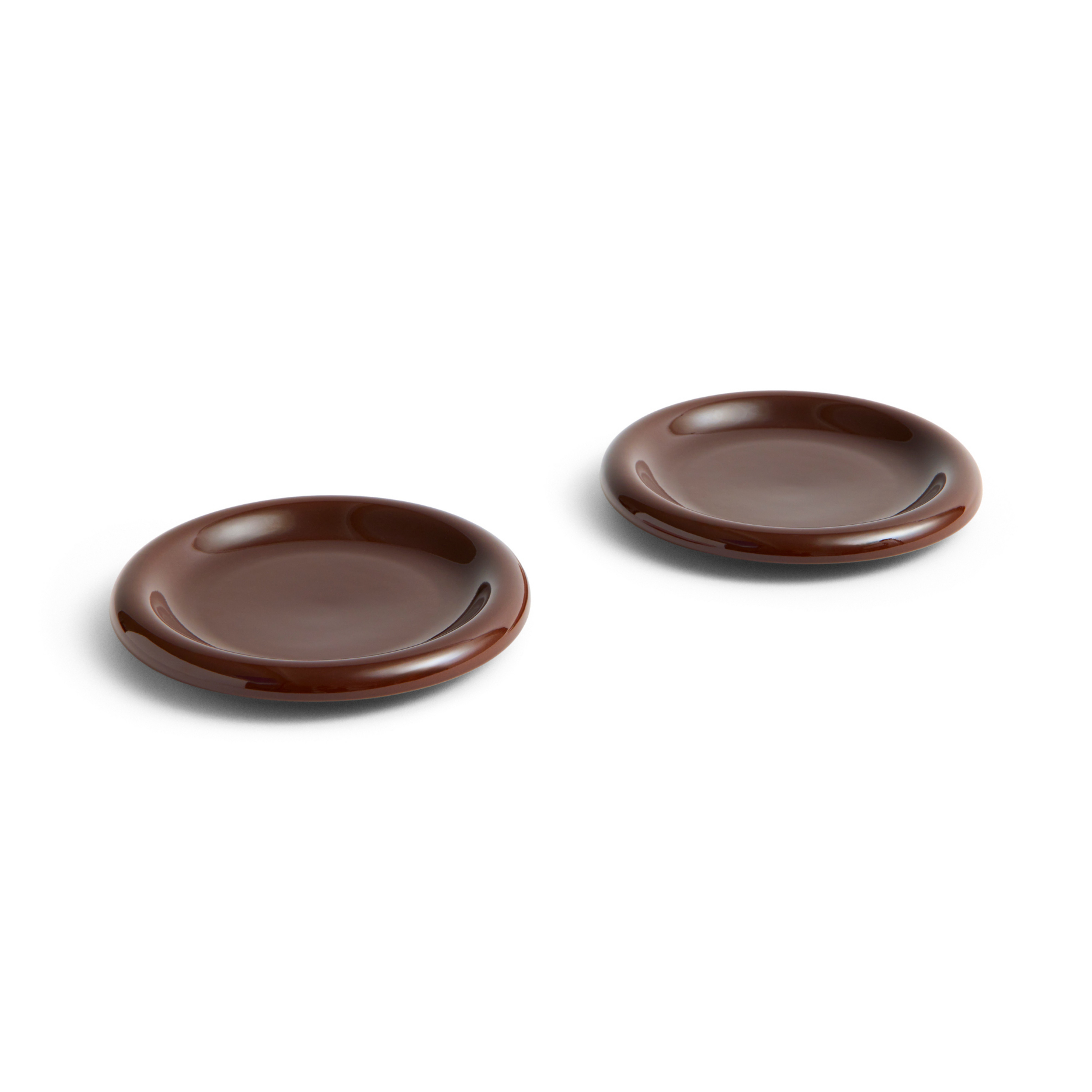 Barro Teller, dunkelrot, Ø 18 cm, 2er-Set, Terrakotta - HAY