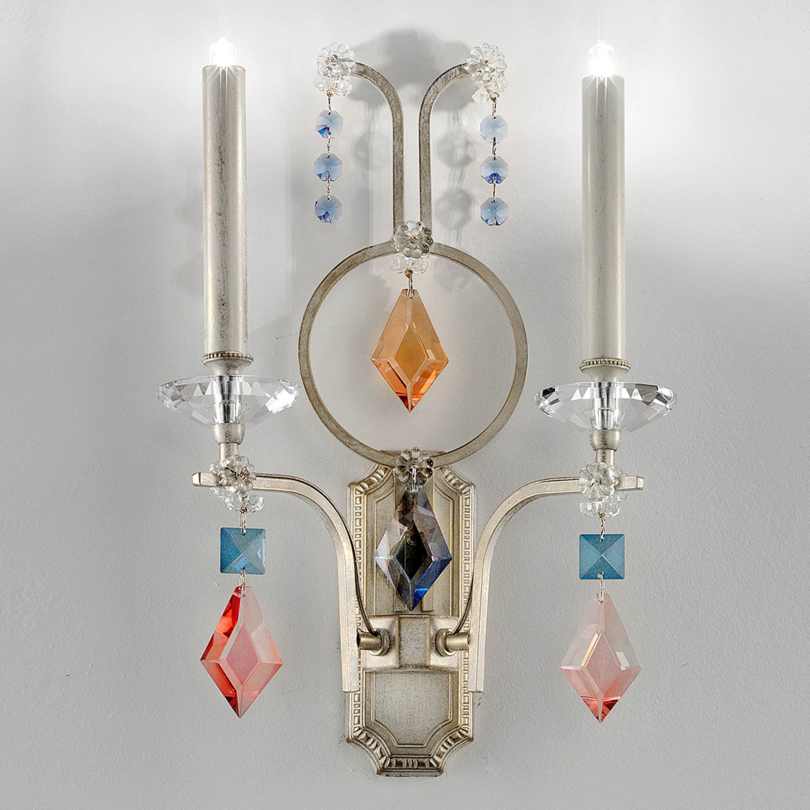 Gracia - wandlamp met decoratieve Prisma's 2-vl.