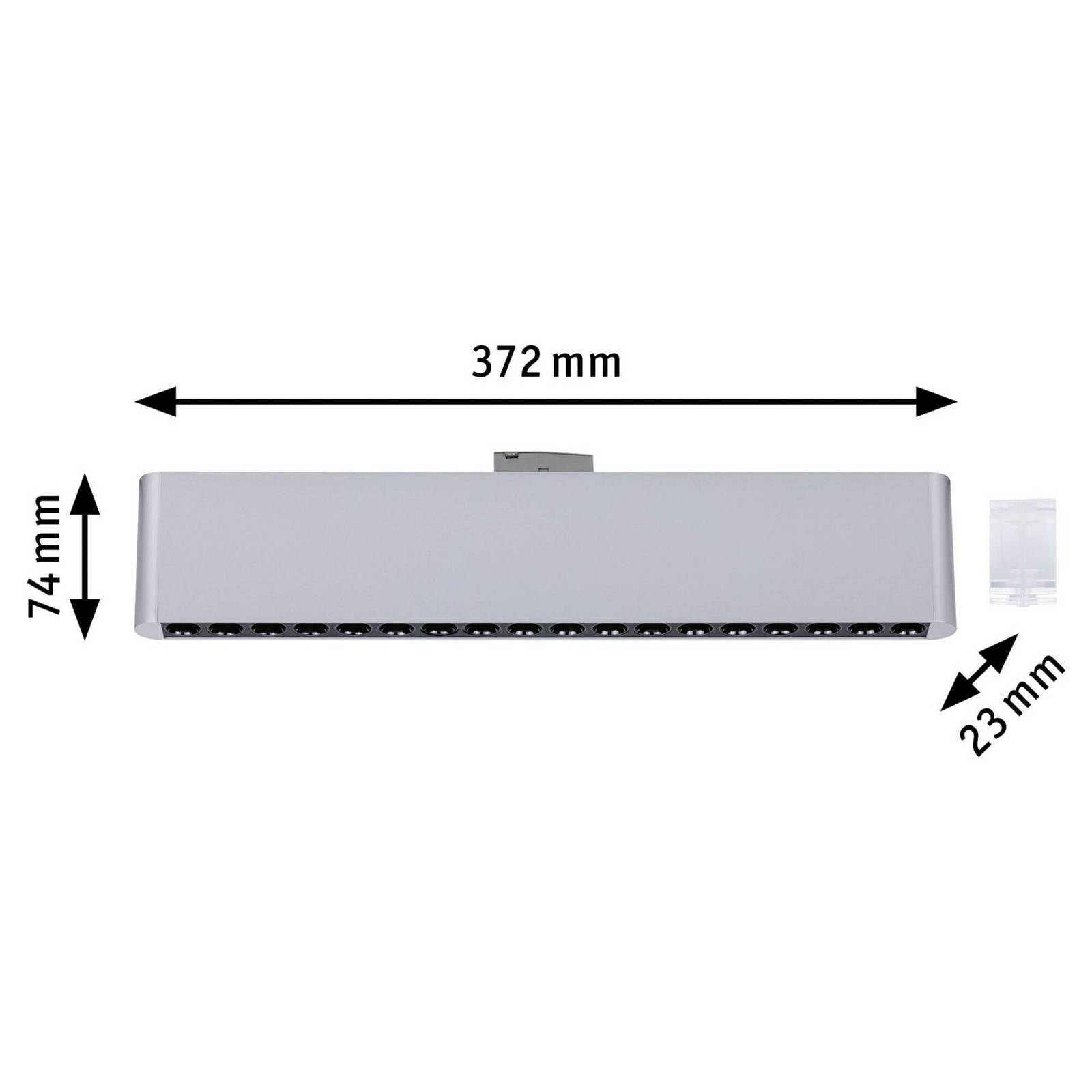 Paulmann URail LED-skenlampa Zelos, krom, 3 000 K, 37 cm